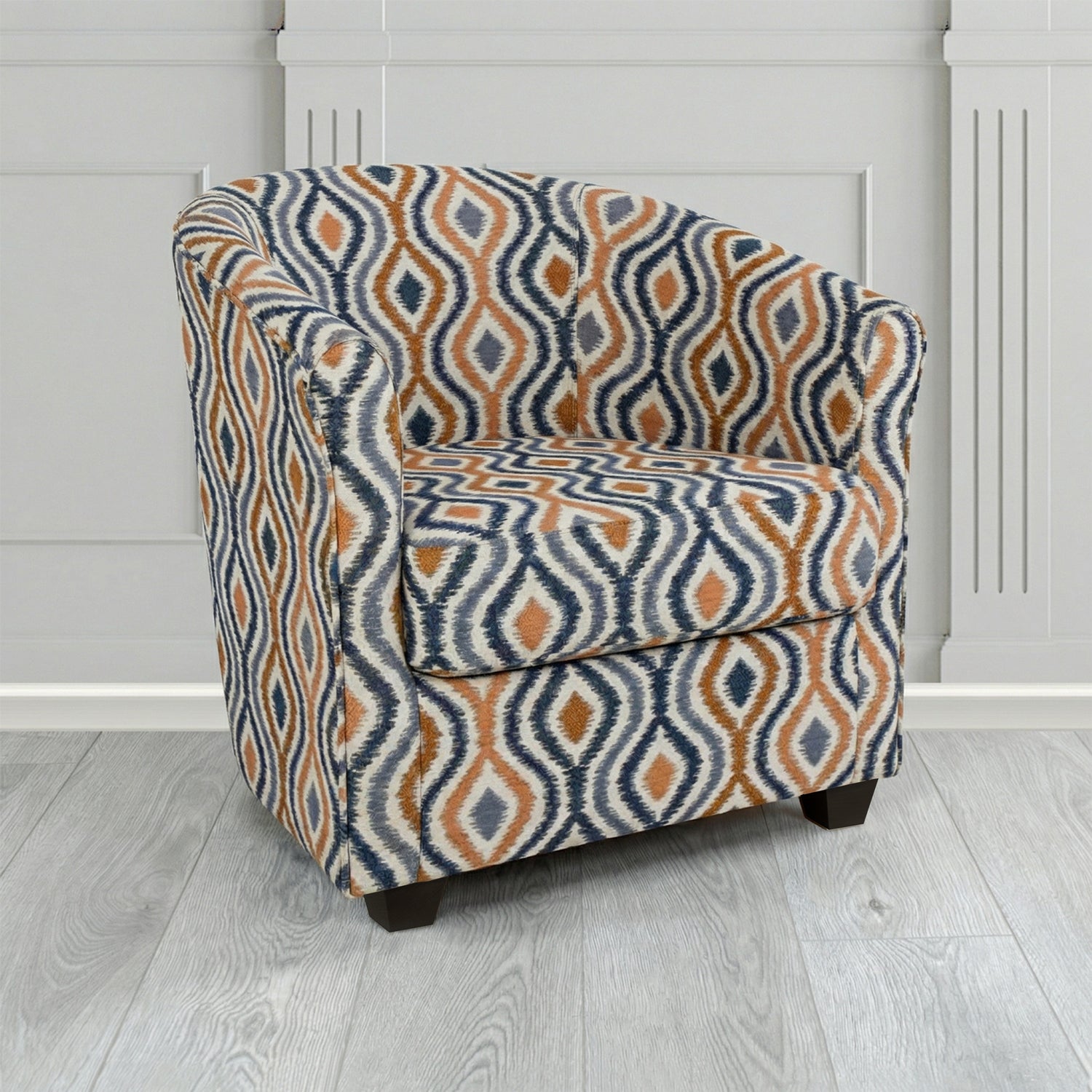 Cannes Tub Chair in Fryett's Verrusio Geometric Fabric