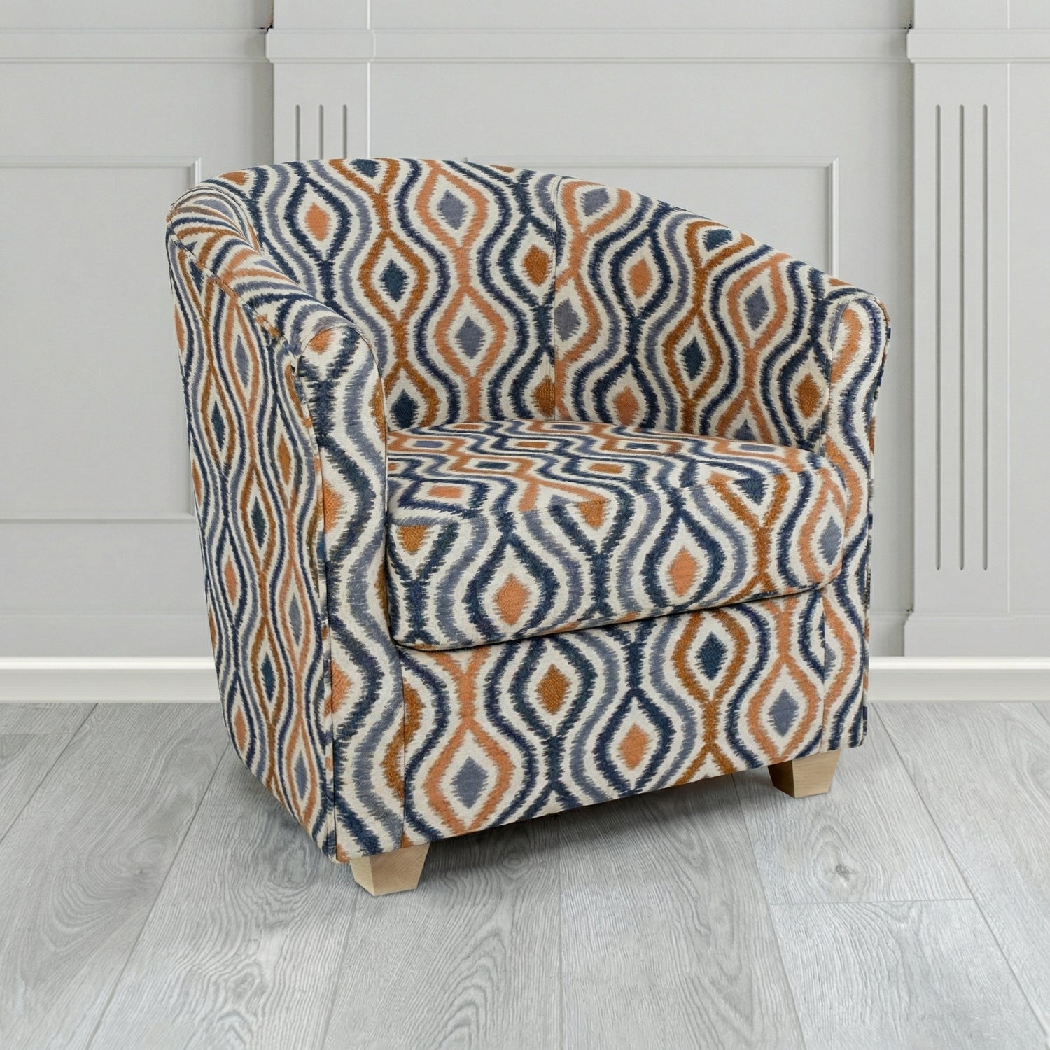 Cannes Tub Chair in Fryett's Verrusio Geometric Fabric