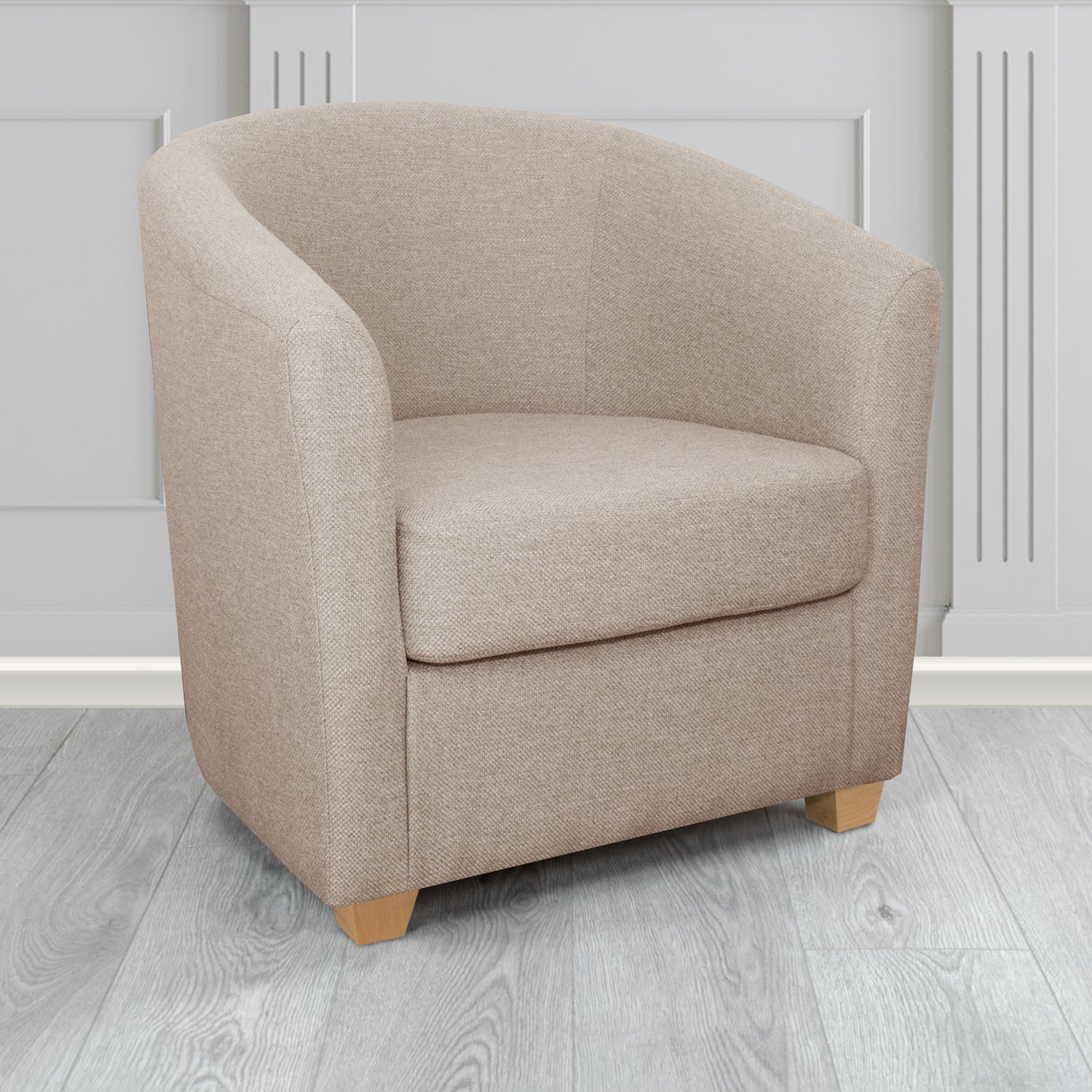 Cannes Crib 5 Garda Biscuit GAR2200 Plain Flatweave Fabric Tub Chair