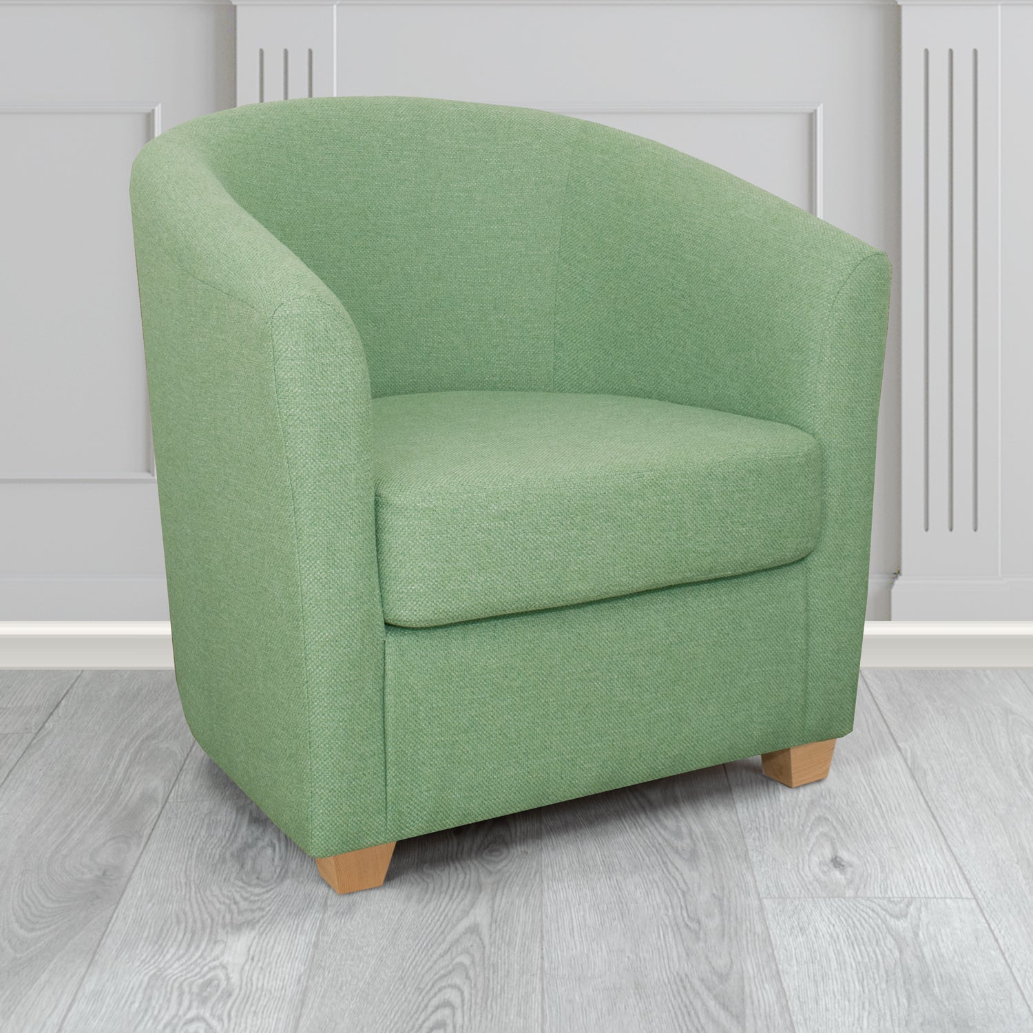 Cannes Tub Chair in Cristina Marrone Garda Plain Flatweave Fabric