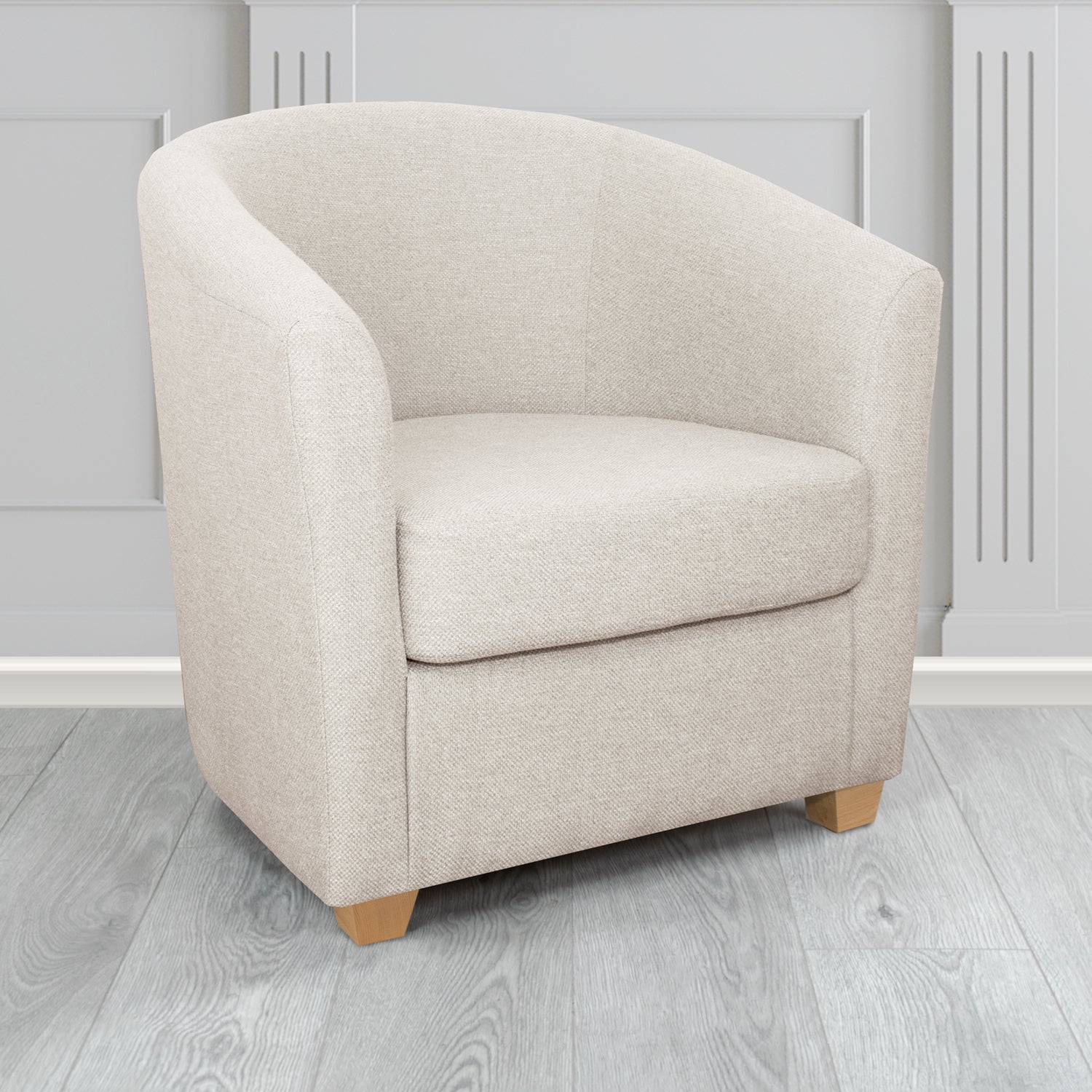 Cannes Tub Chair in Cristina Marrone Garda Plain Flatweave Fabric