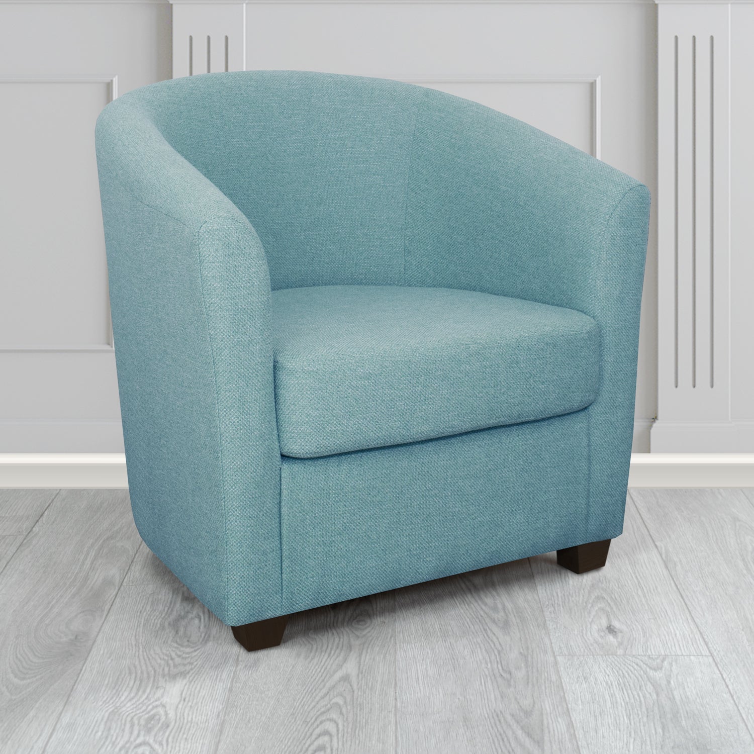 Cannes Tub Chair in Cristina Marrone Garda Plain Flatweave Fabric