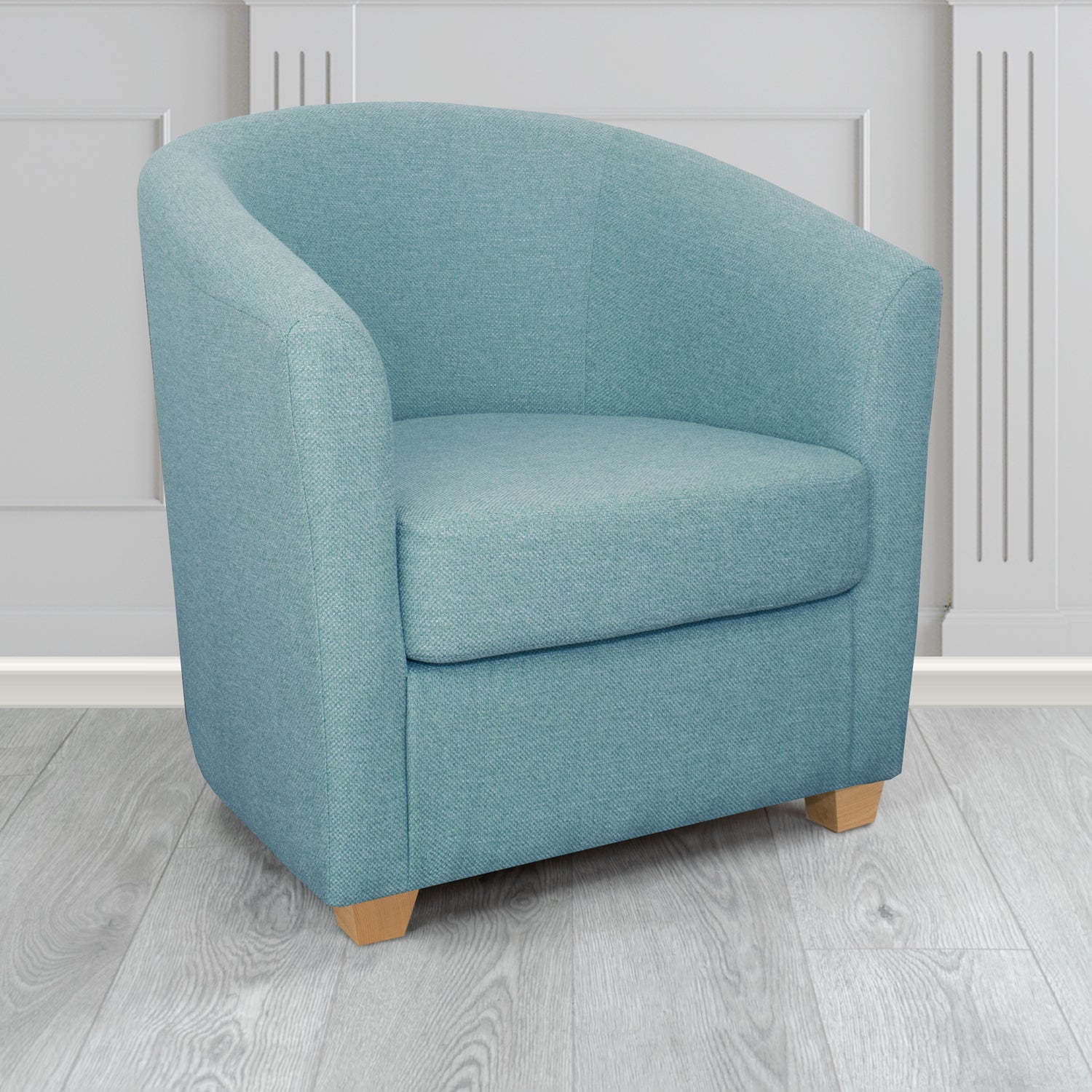 Cannes Tub Chair in Cristina Marrone Garda Plain Flatweave Fabric