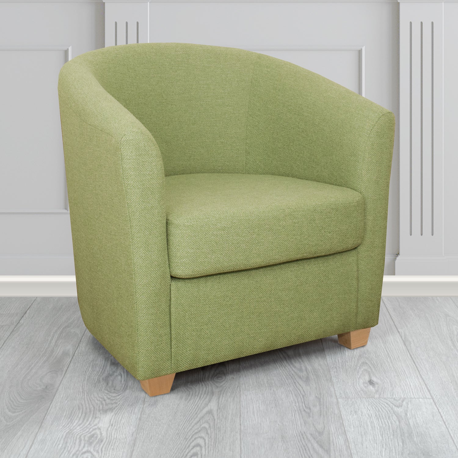Cannes Tub Chair in Cristina Marrone Garda Plain Flatweave Fabric
