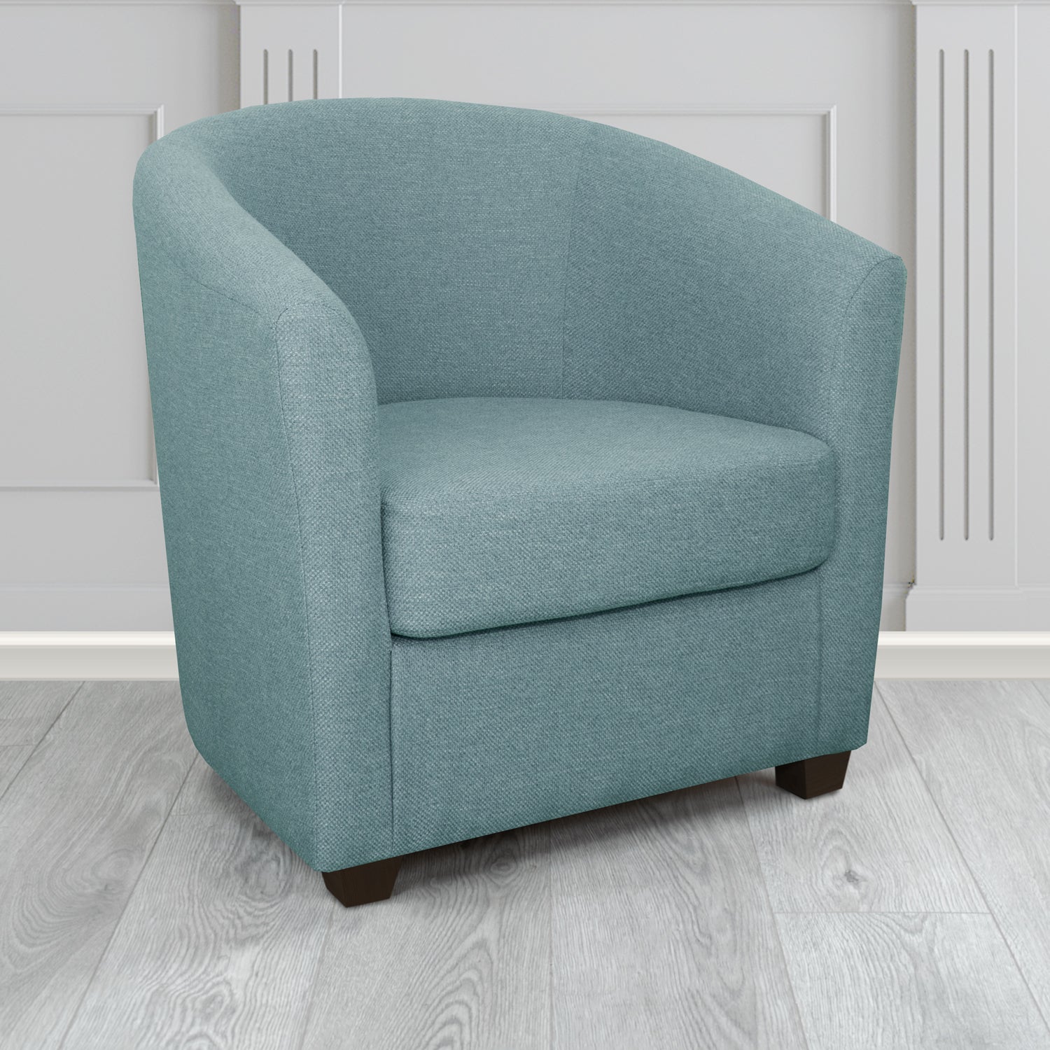 Cannes Tub Chair in Cristina Marrone Garda Plain Flatweave Fabric