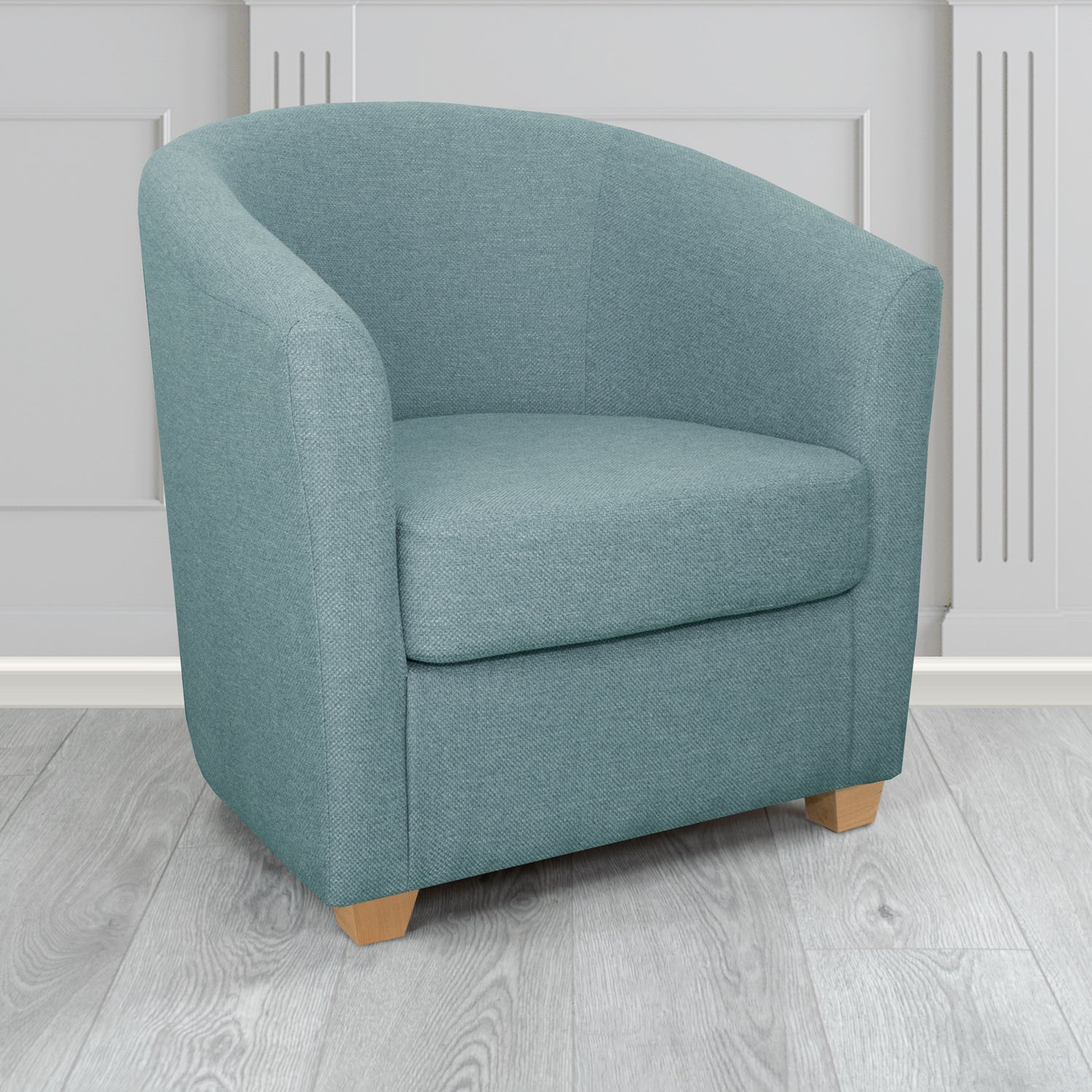 Cannes Tub Chair in Cristina Marrone Garda Plain Flatweave Fabric