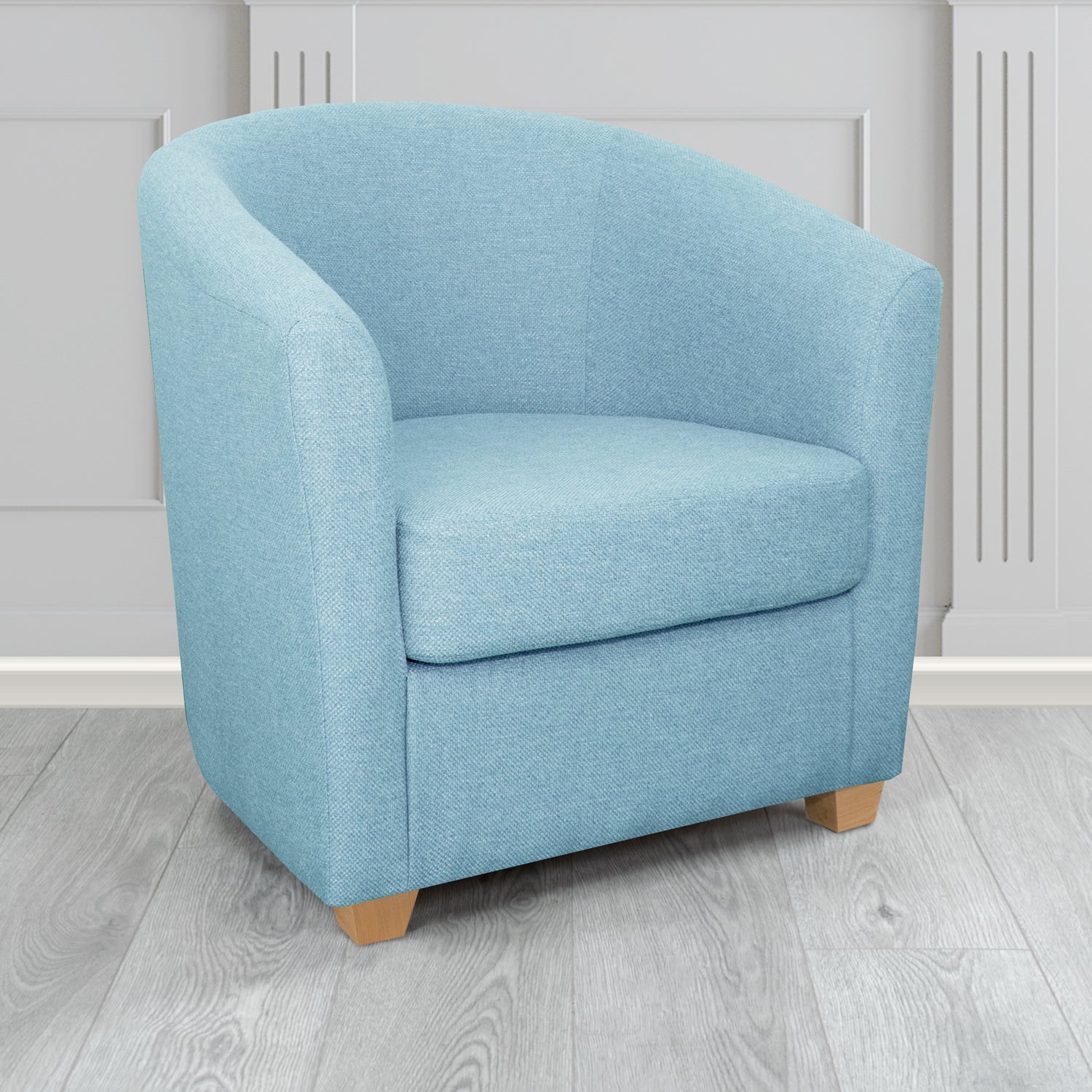 Cannes Tub Chair in Cristina Marrone Garda Plain Flatweave Fabric