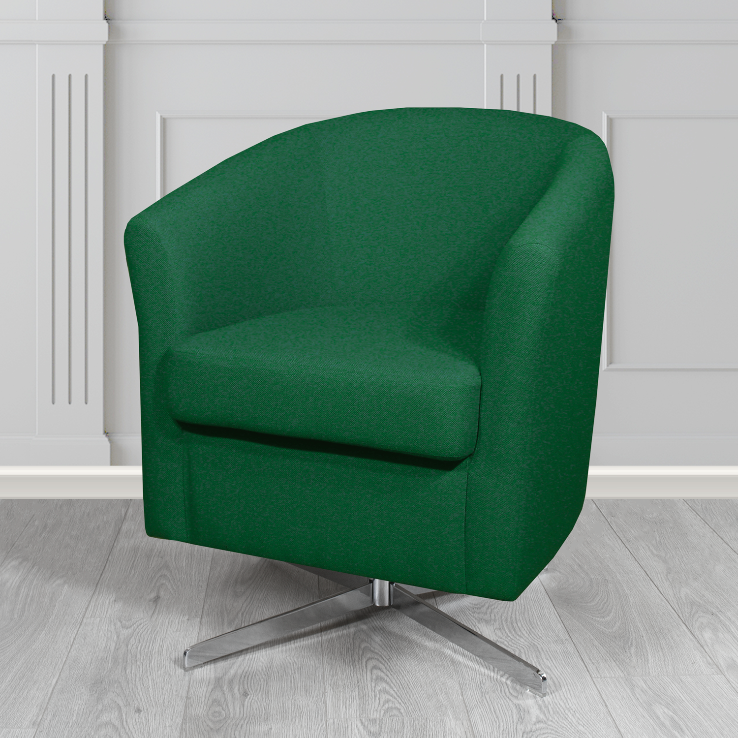 Cannes Swivel Tub Chair in Mainline Plus Crib 5 Fabric