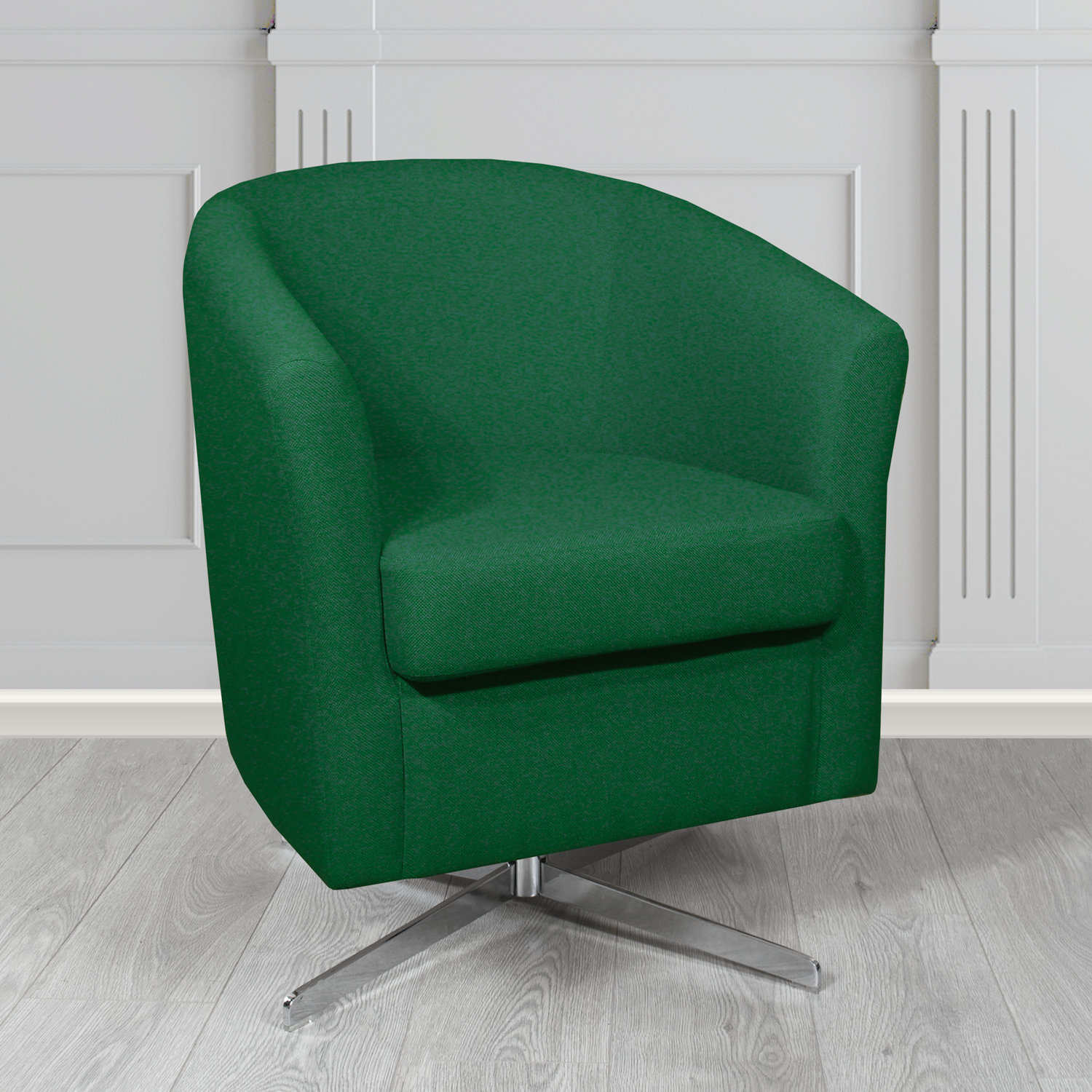 Cannes Swivel Tub Chair in Mainline Plus Crib 5 Fabric