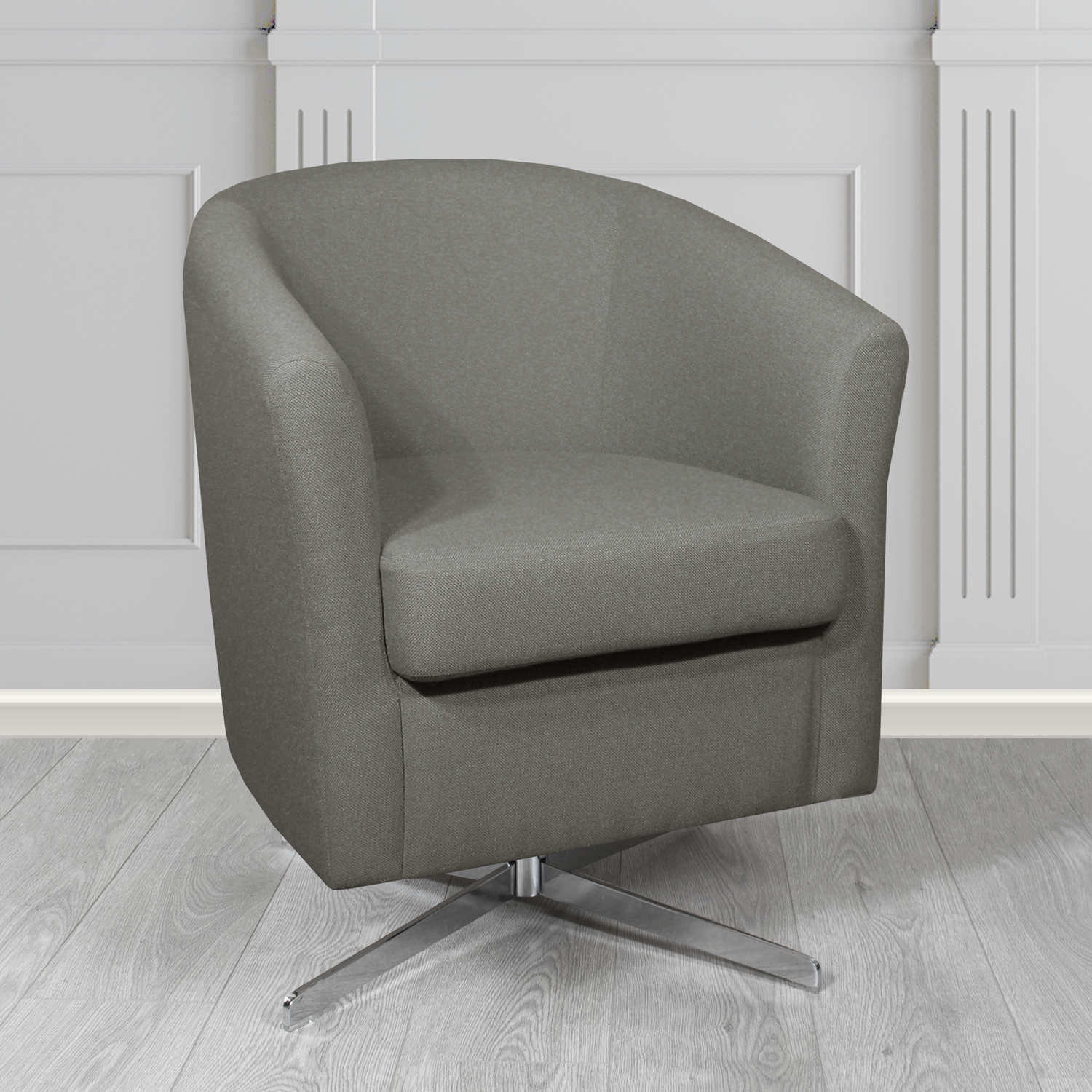 Cannes Swivel Tub Chair in Mainline Plus Crib 5 Fabric