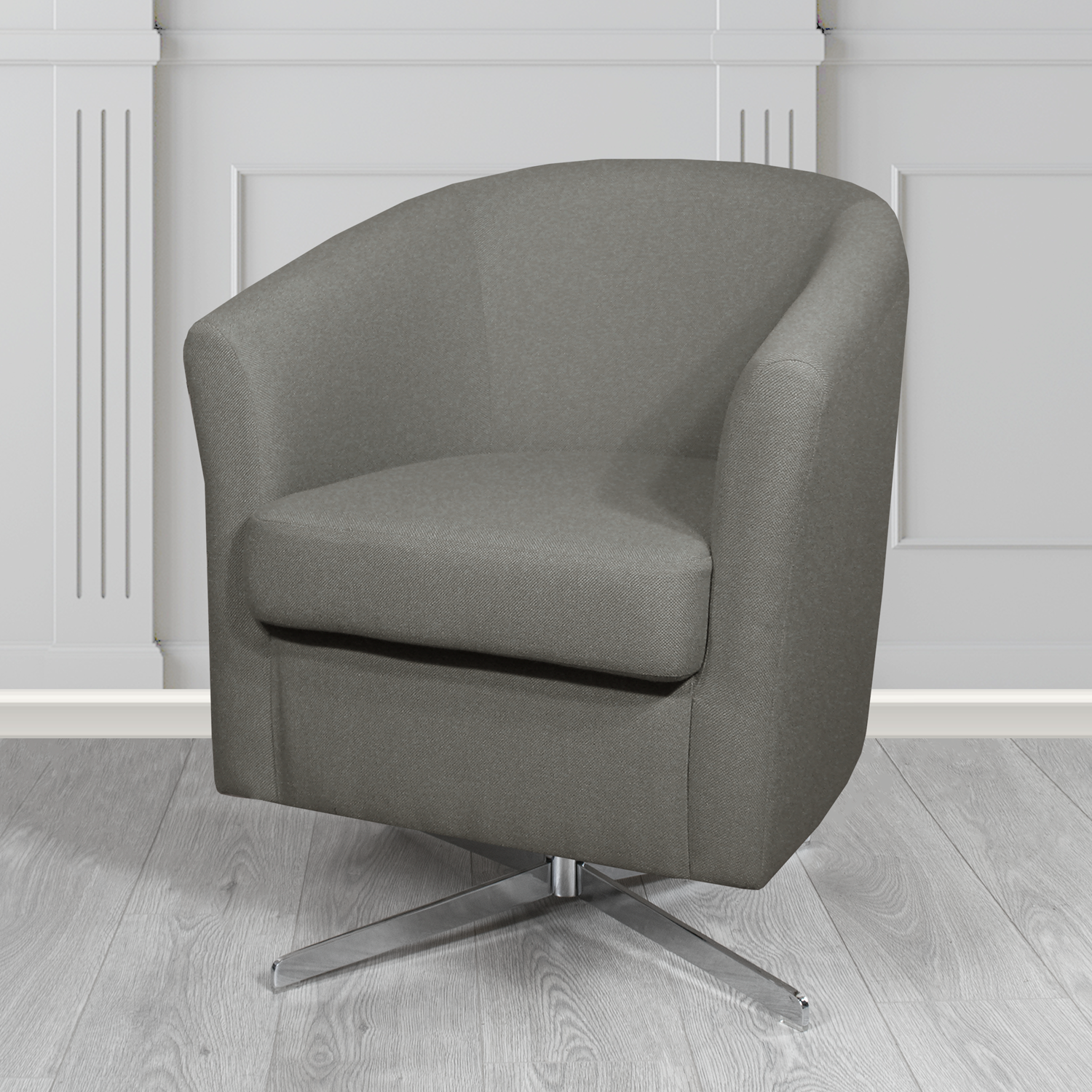 Cannes Swivel Tub Chair in Mainline Plus Crib 5 Fabric