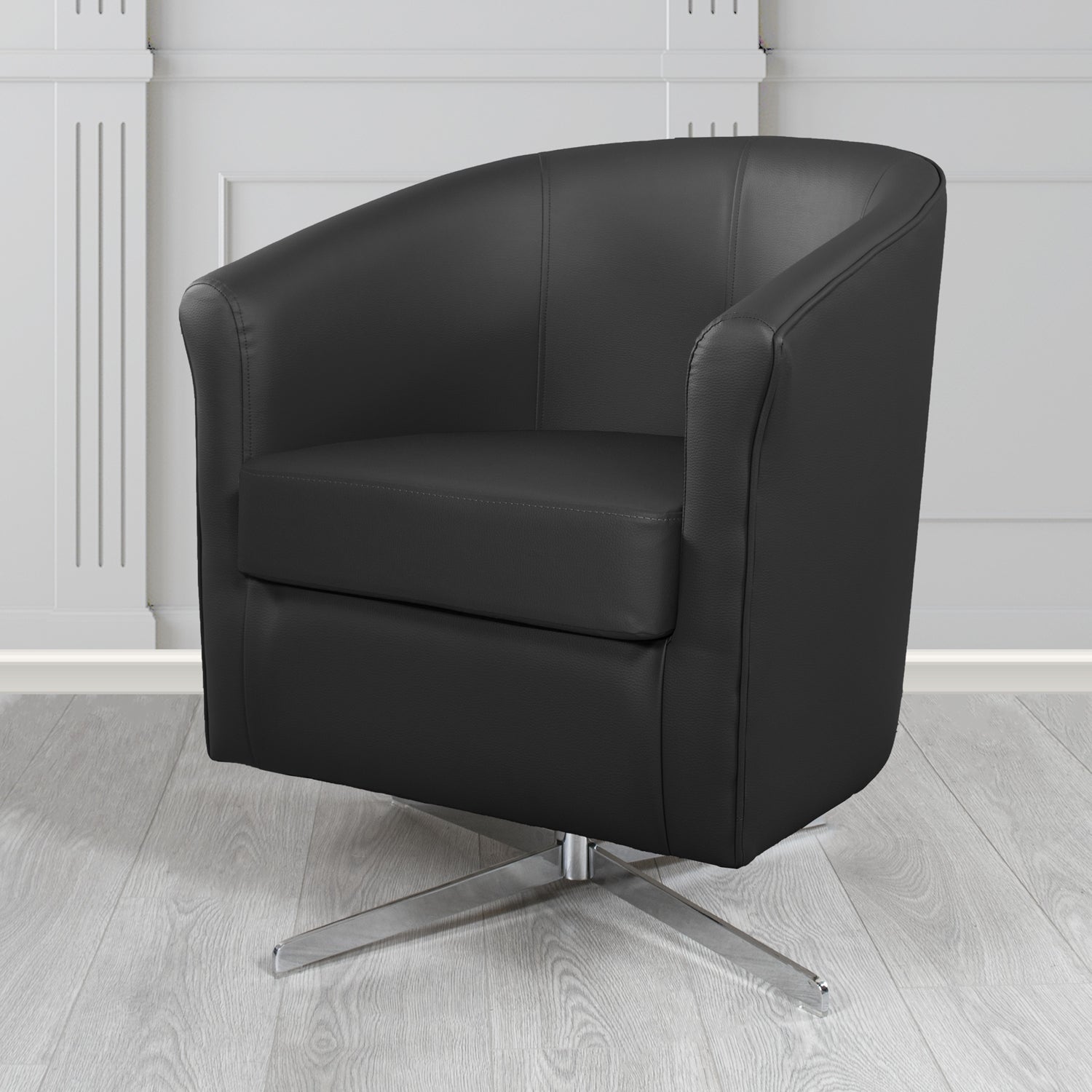 Cannes Swivel Tub Chair in Madrid Faux Leather
