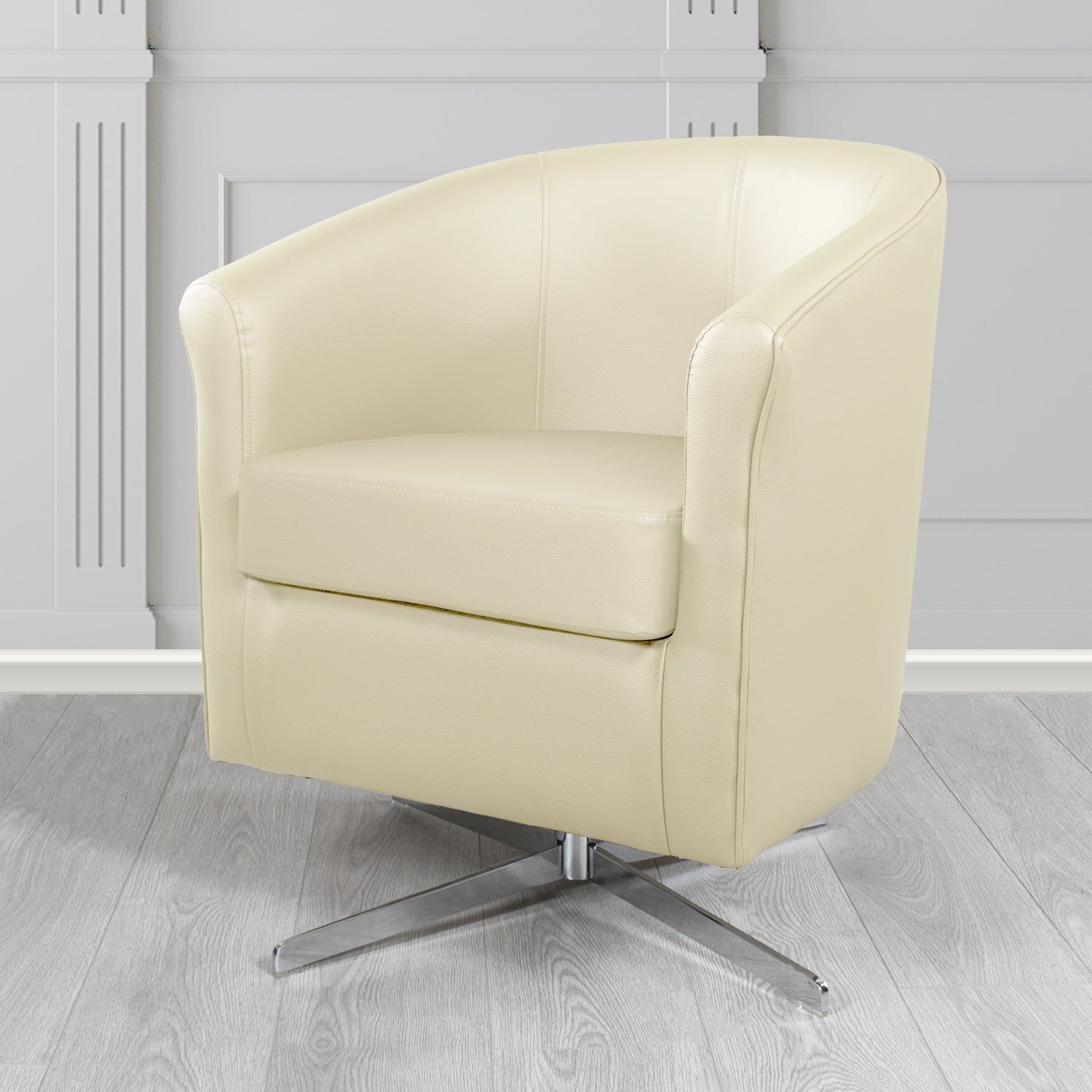 Cannes Swivel Tub Chair in Madrid Faux Leather