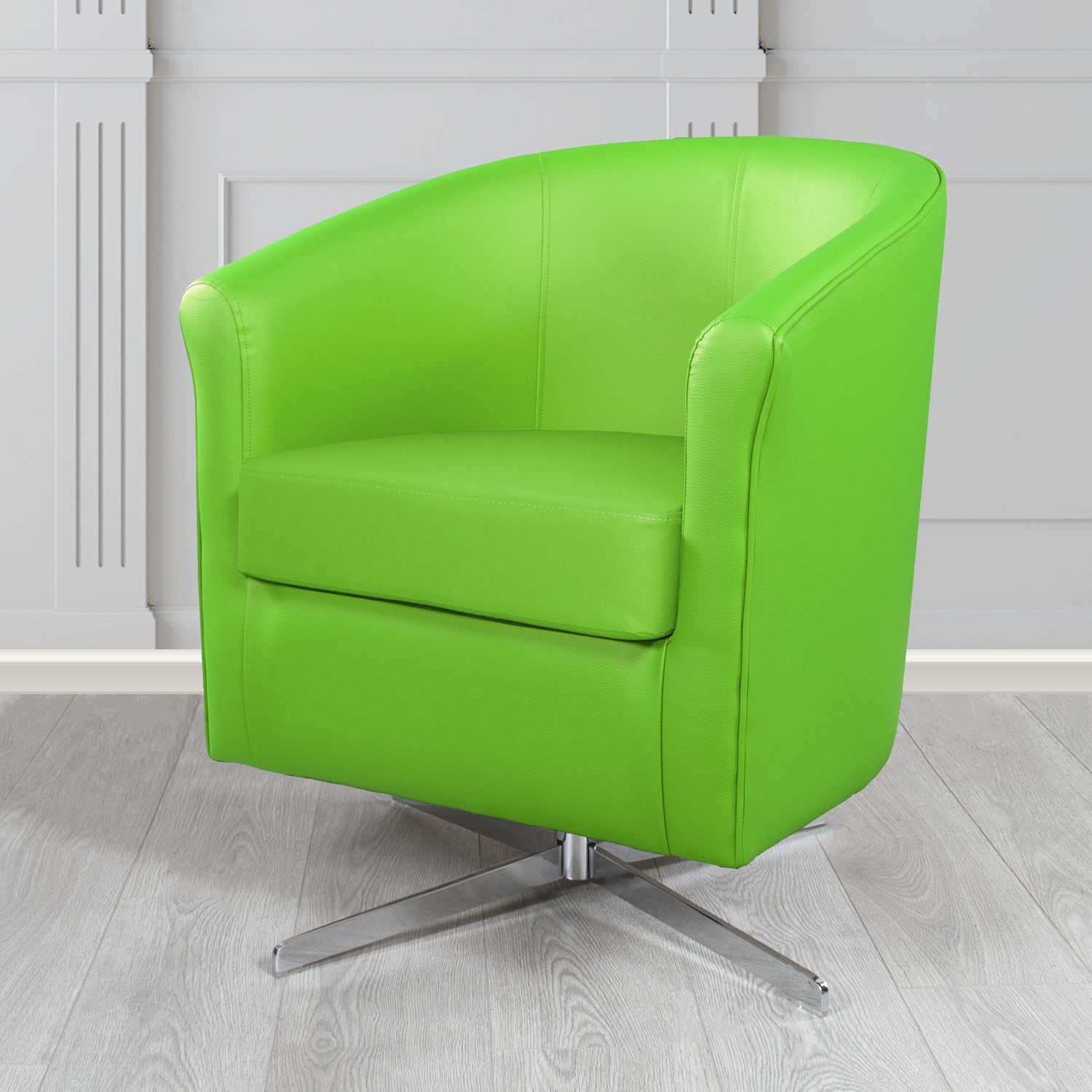 Cannes Swivel Tub Chair in Madrid Faux Leather