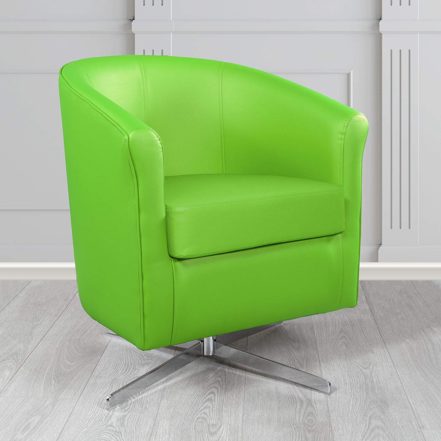 Cannes Swivel Tub Chair in Madrid Faux Leather