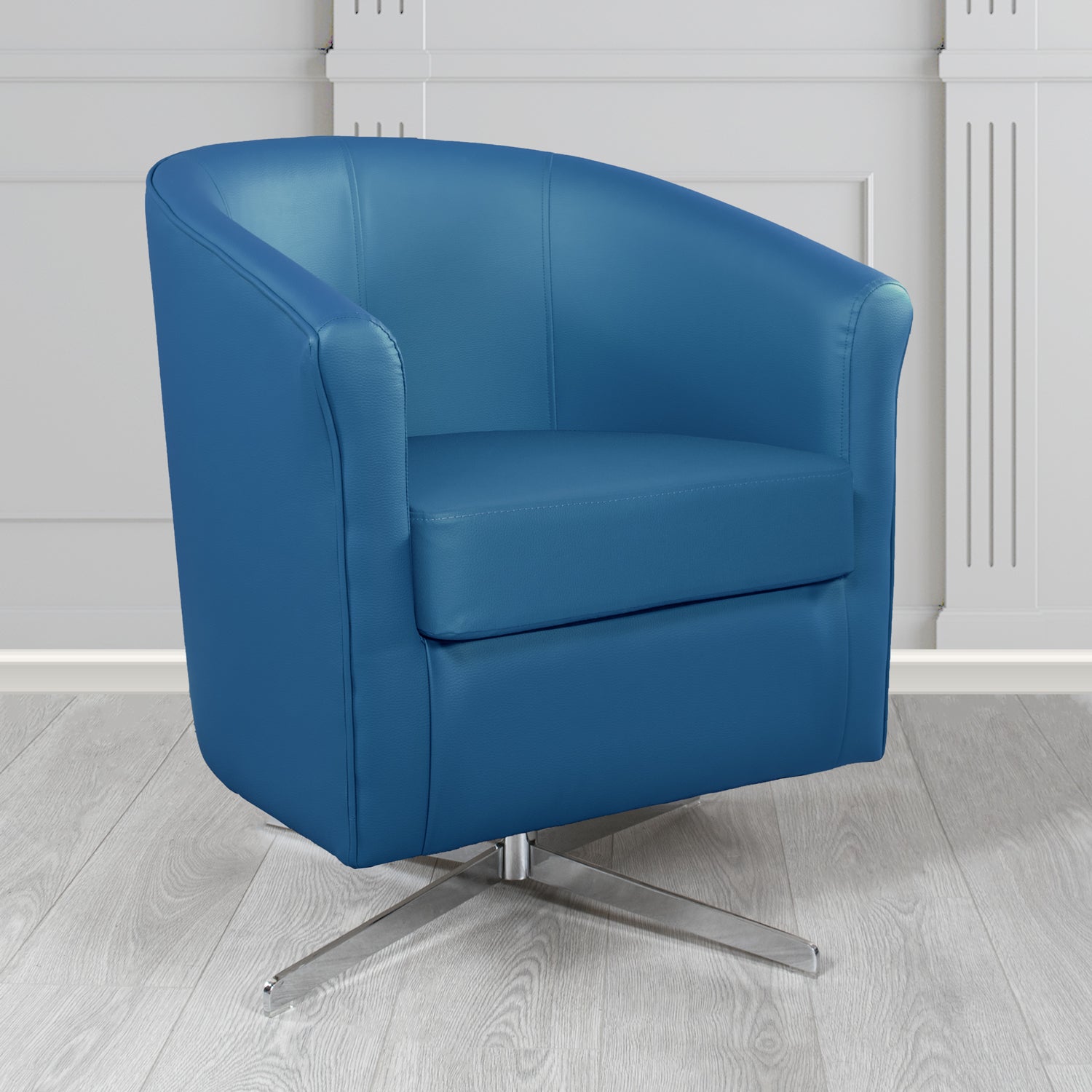 Cannes Swivel Tub Chair in Madrid Faux Leather