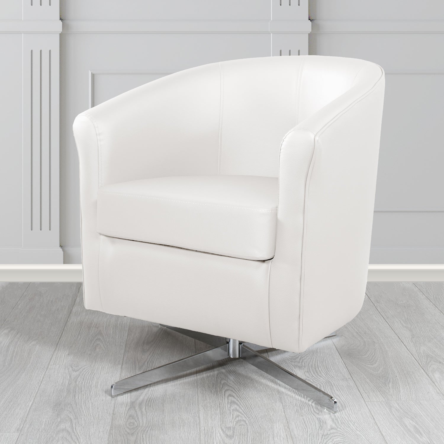 Cannes Swivel Tub Chair in Madrid Faux Leather