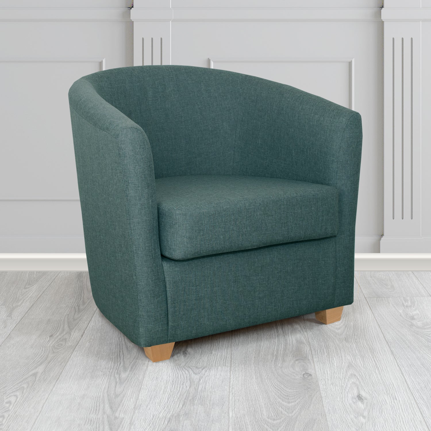 Cannes Tub Chair in Mark Alexander Heritage Crib 5 Linen Fabric