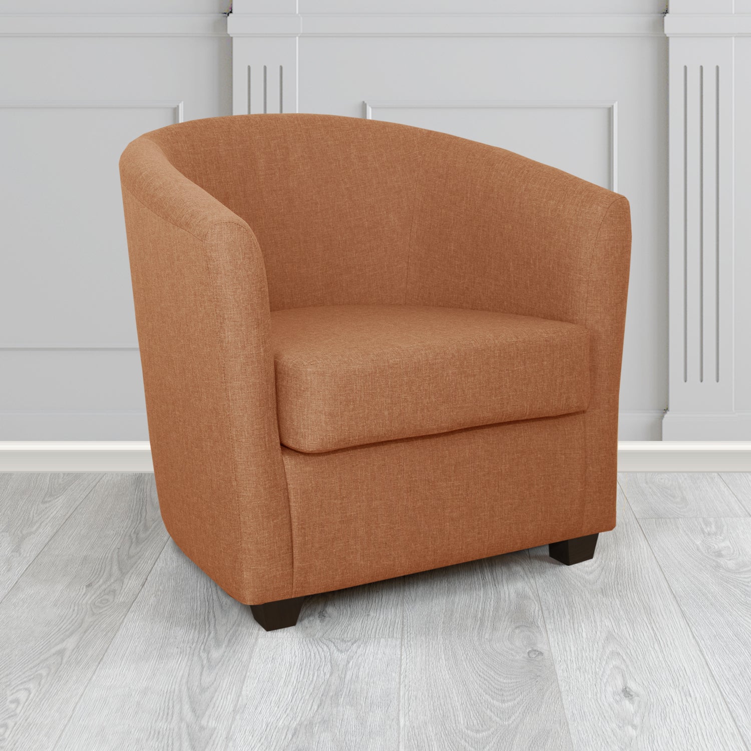 Cannes Tub Chair in Mark Alexander Heritage Crib 5 Linen Fabric