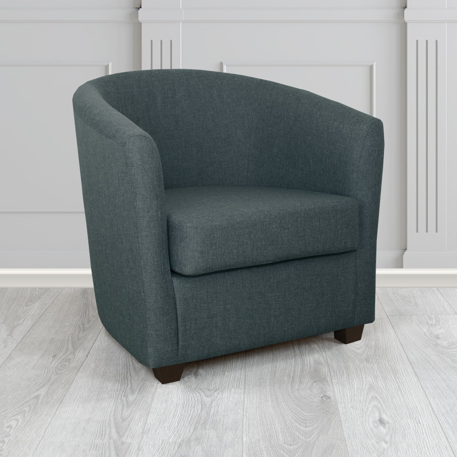 Cannes Tub Chair in Mark Alexander Heritage Crib 5 Linen Fabric