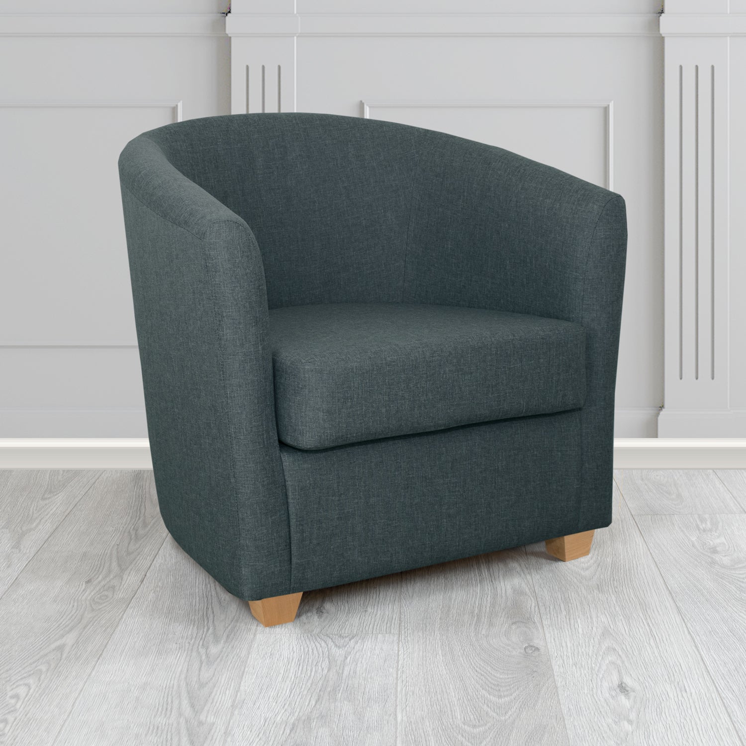 Cannes Tub Chair in Mark Alexander Heritage Crib 5 Linen Fabric