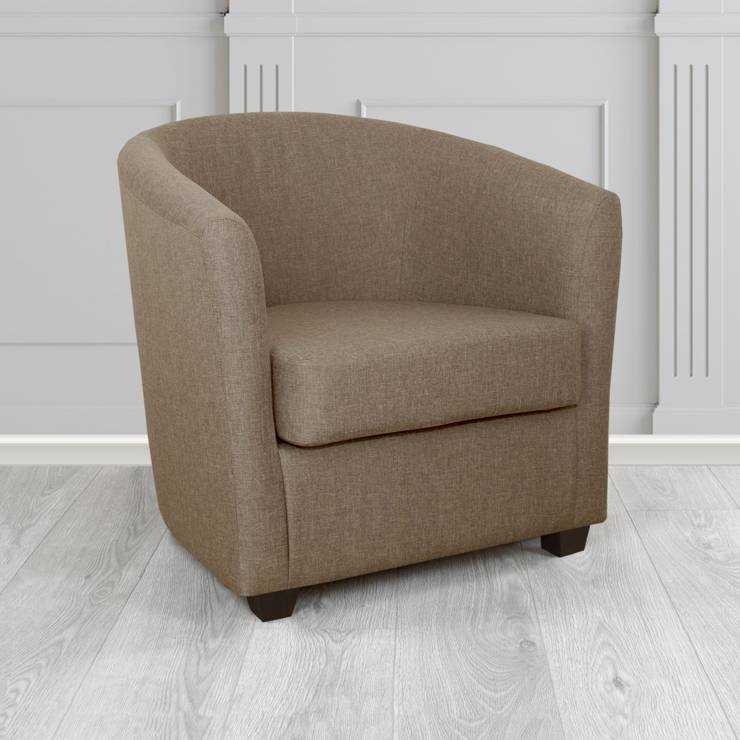 Cannes Tub Chair in Mark Alexander Heritage Crib 5 Linen Fabric