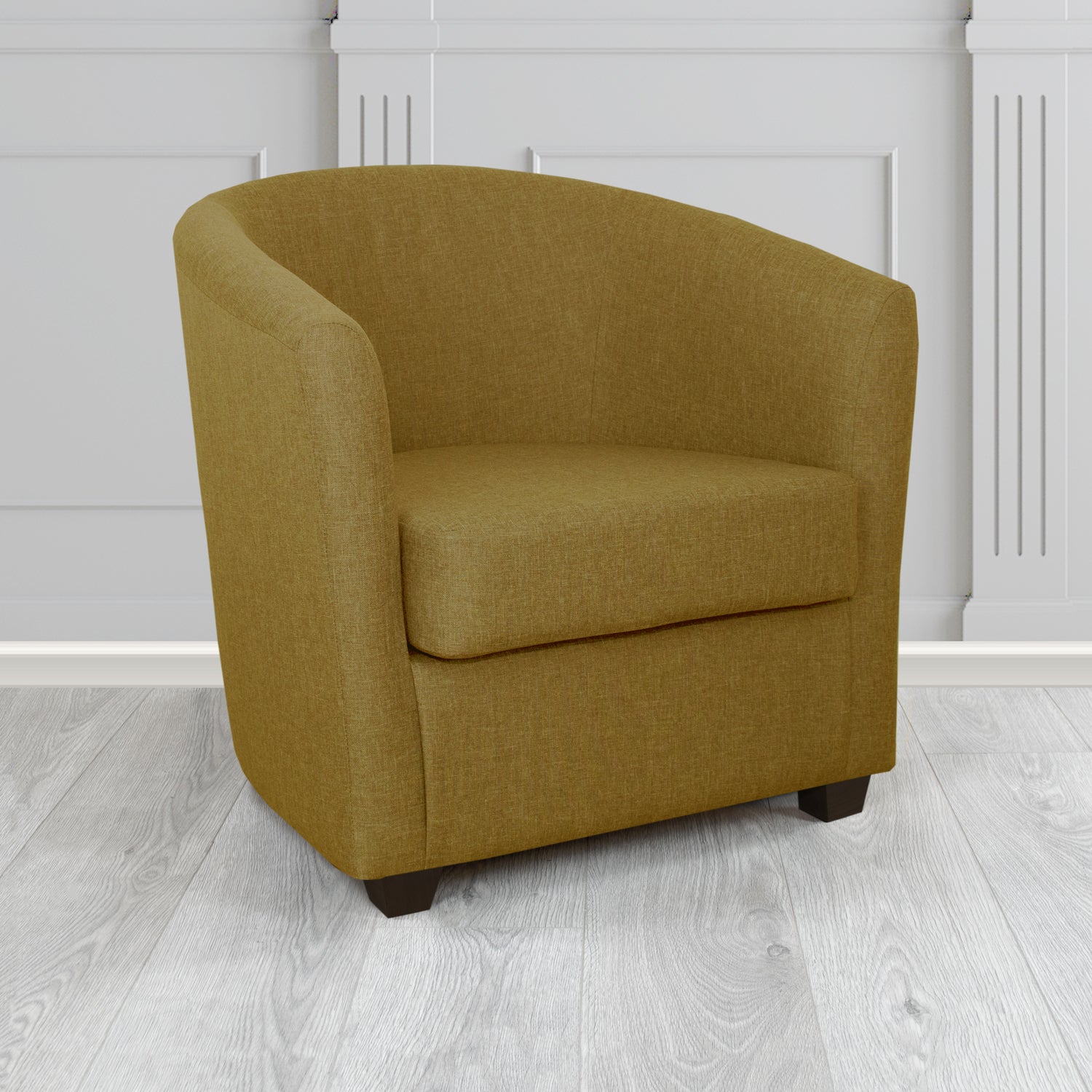 Cannes Tub Chair in Mark Alexander Heritage Crib 5 Linen Fabric