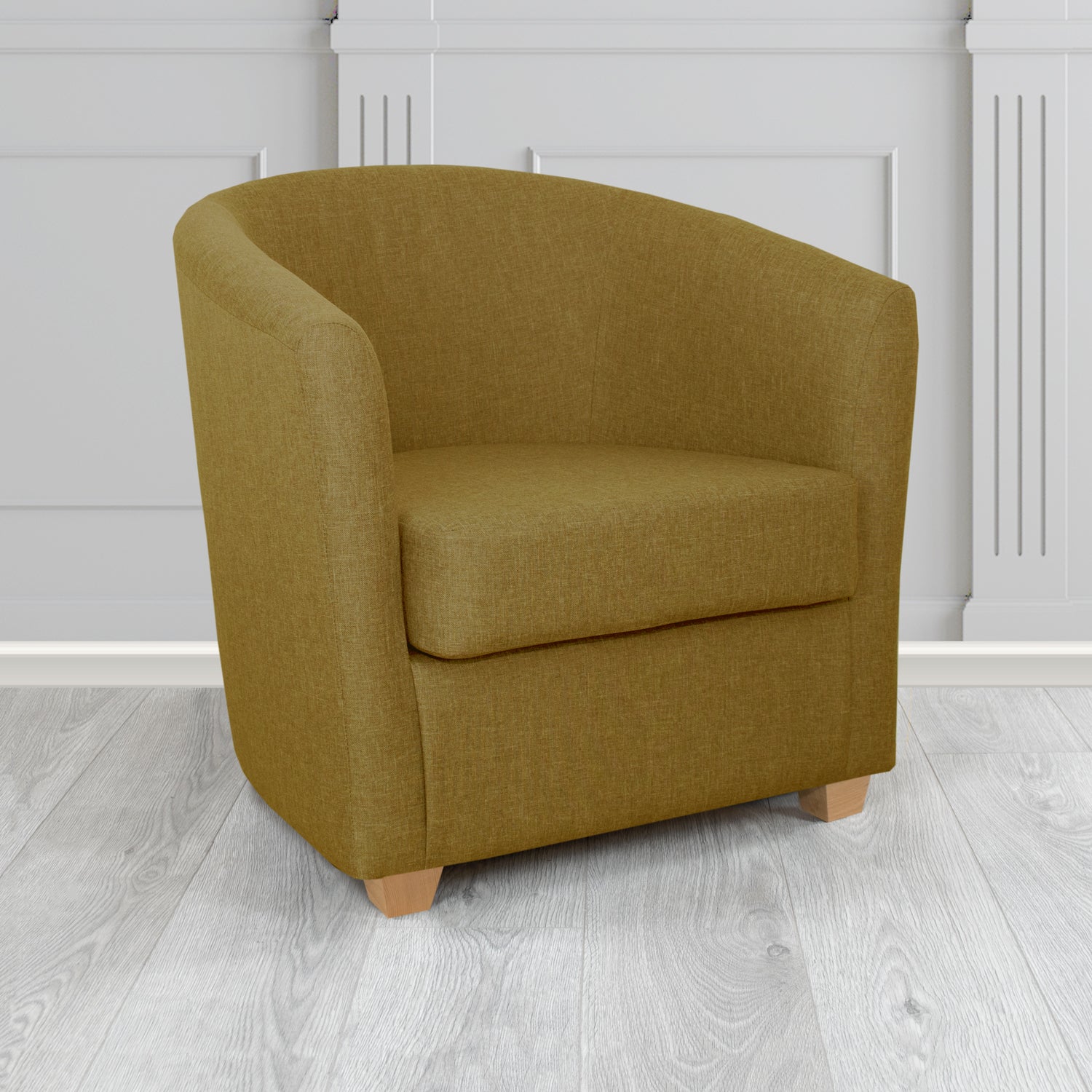 Cannes Tub Chair in Mark Alexander Heritage Crib 5 Linen Fabric