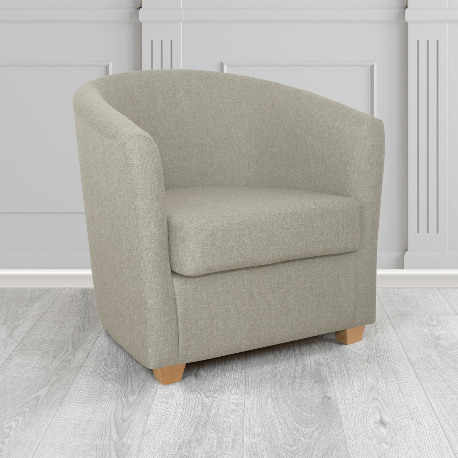Cannes Tub Chair in Mark Alexander Heritage Crib 5 Linen Fabric