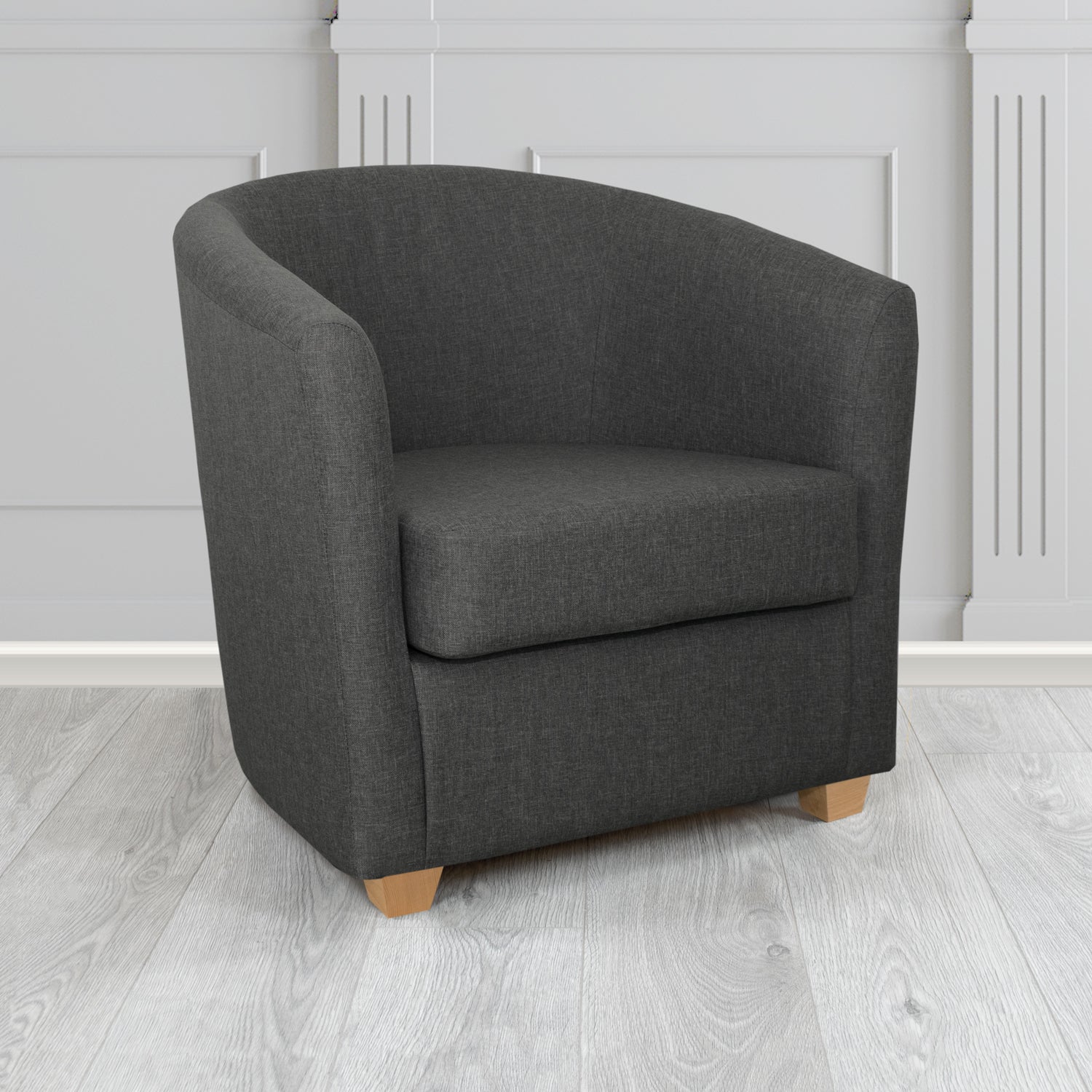 Cannes Tub Chair in Mark Alexander Heritage Crib 5 Linen Fabric