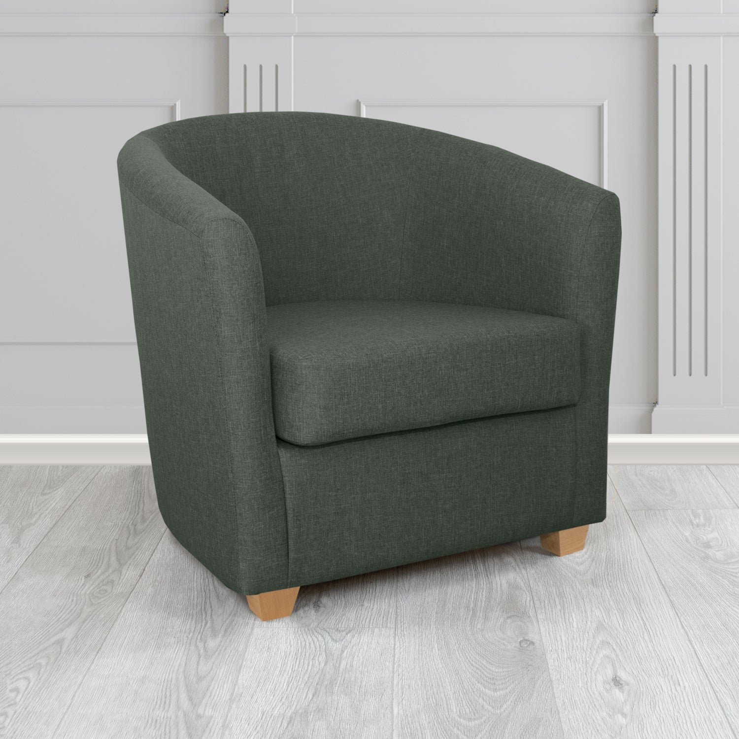 Cannes Tub Chair in Mark Alexander Heritage Crib 5 Linen Fabric