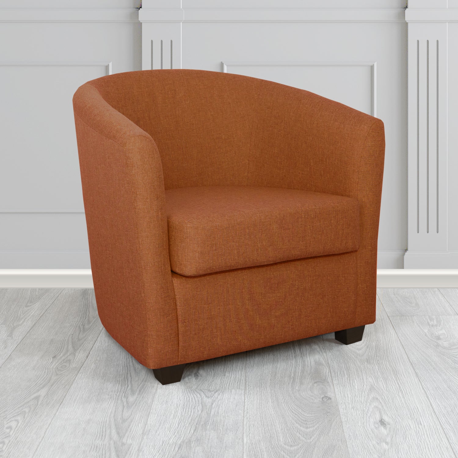 Cannes Tub Chair in Mark Alexander Heritage Crib 5 Linen Fabric