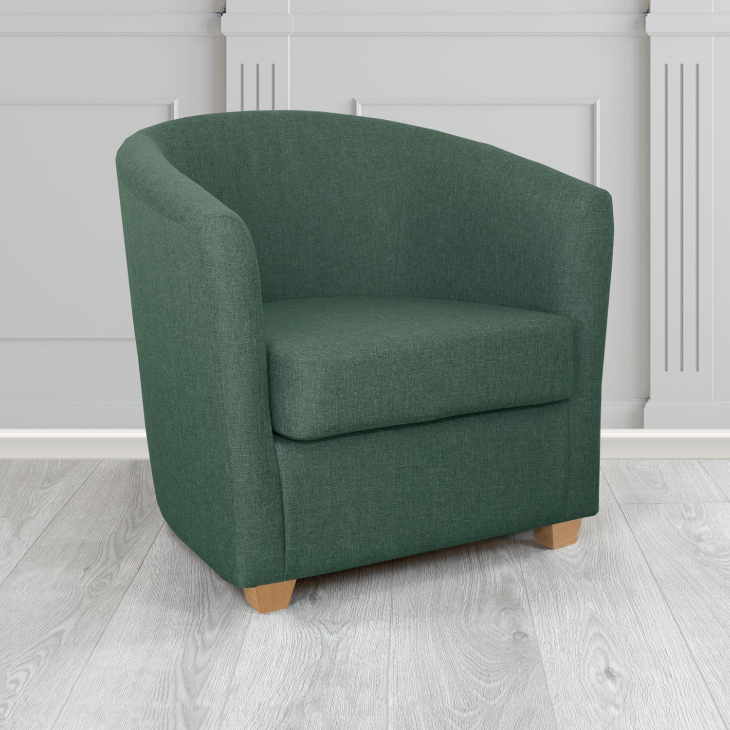 Cannes Tub Chair in Mark Alexander Heritage Crib 5 Linen Fabric