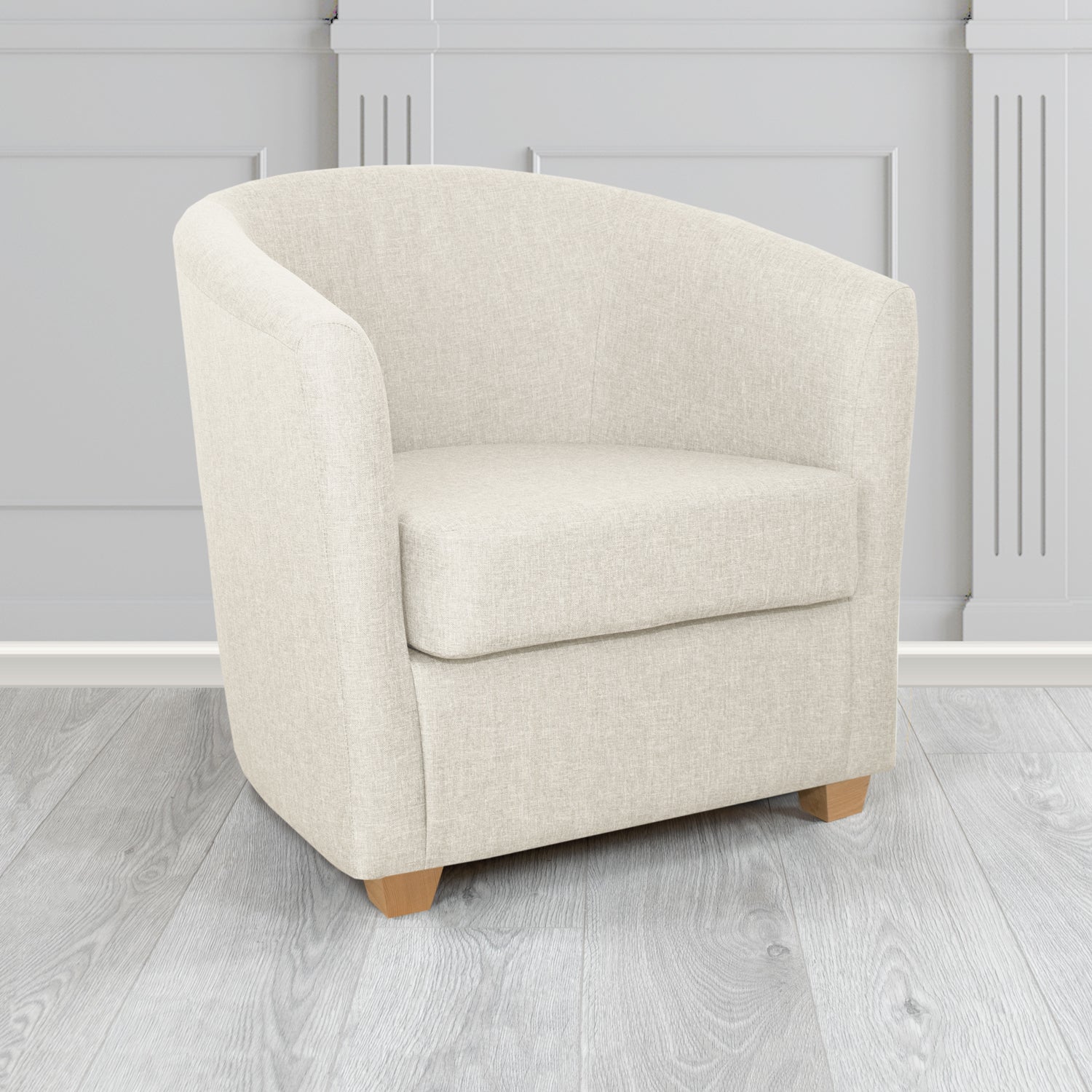 Cannes Tub Chair in Mark Alexander Heritage Crib 5 Linen Fabric