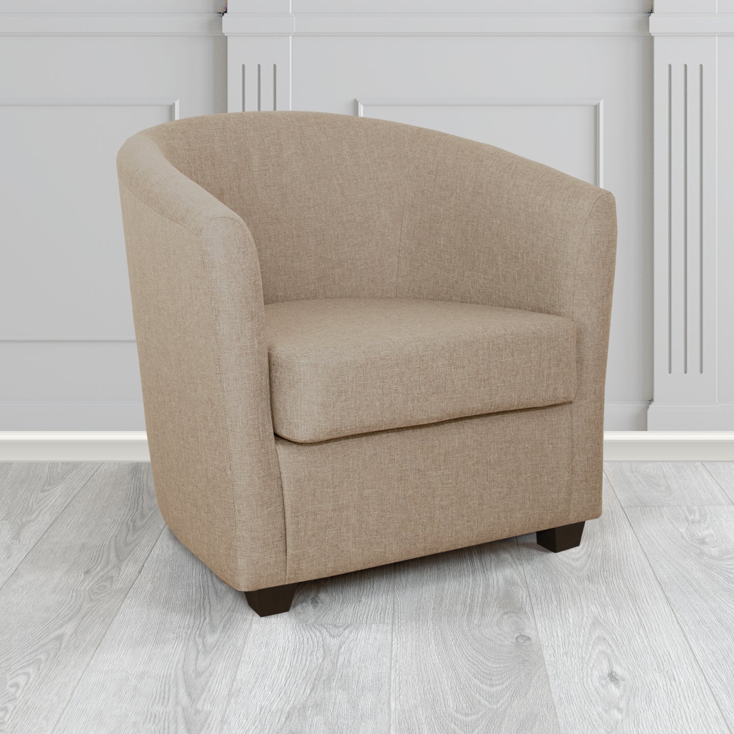 Cannes Tub Chair in Mark Alexander Heritage Crib 5 Linen Fabric