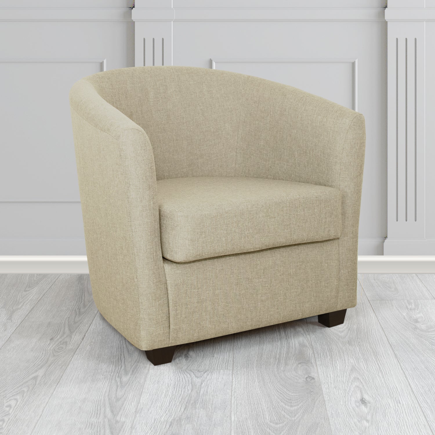 Cannes Tub Chair in Mark Alexander Heritage Crib 5 Linen Fabric