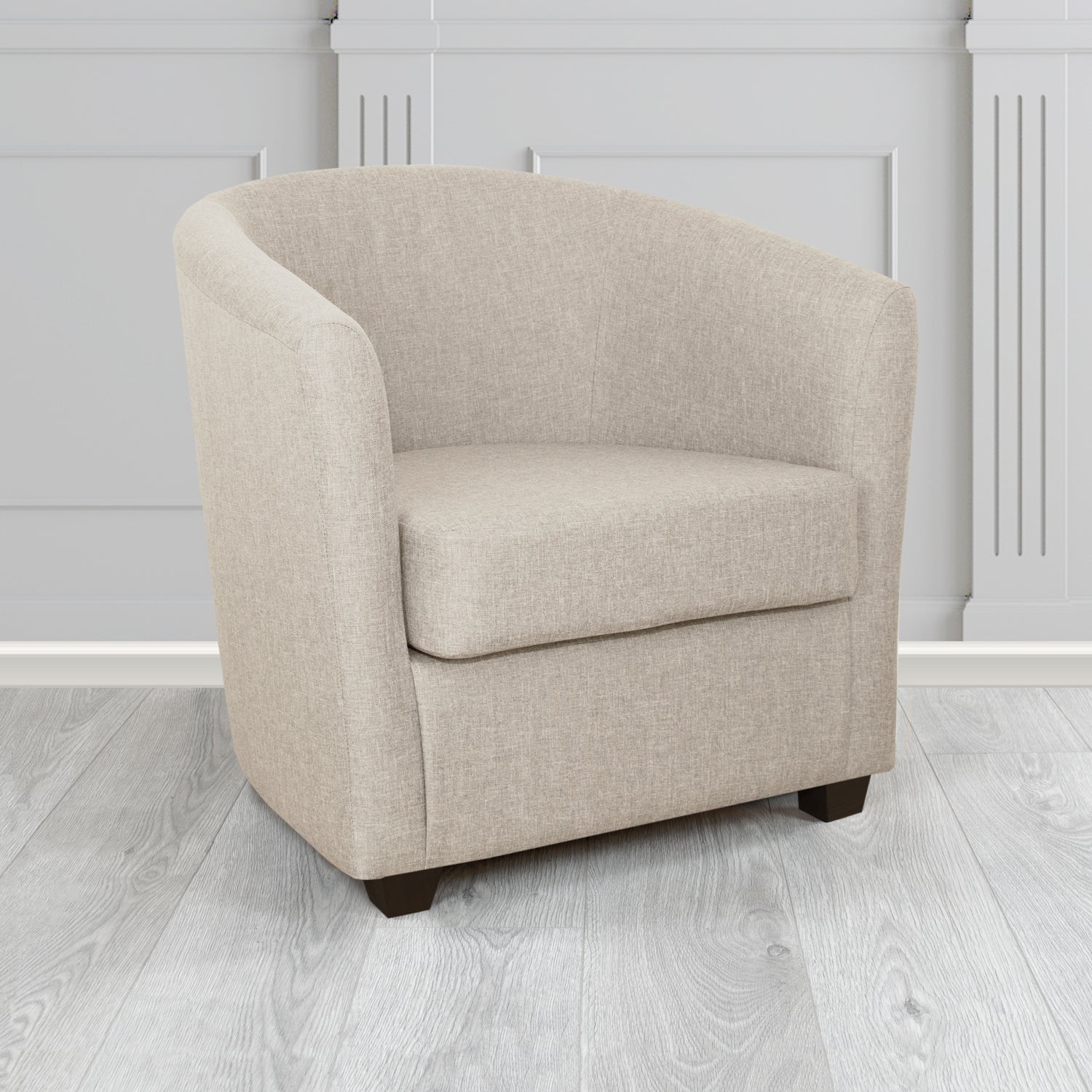 Cannes Tub Chair in Mark Alexander Heritage Crib 5 Linen Fabric