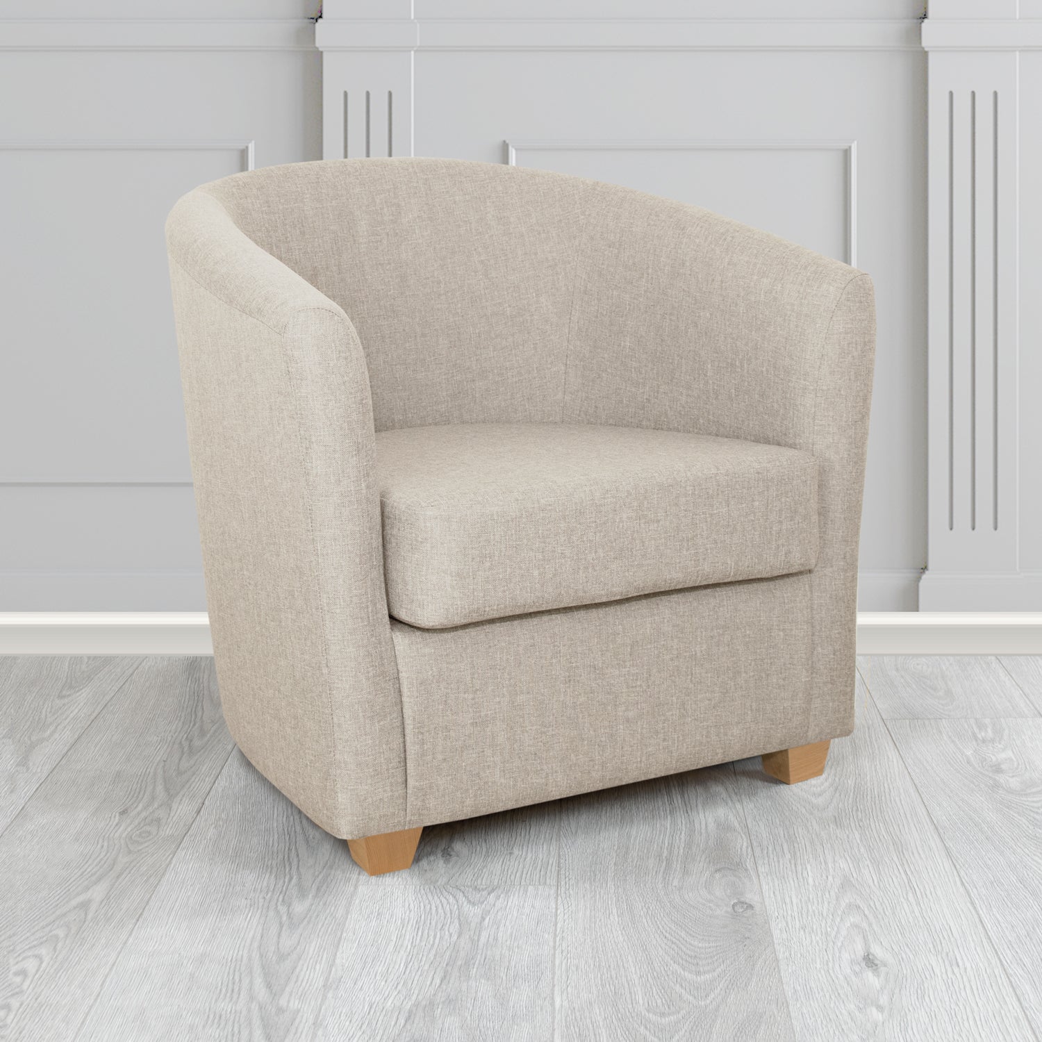 Cannes Tub Chair in Mark Alexander Heritage Crib 5 Linen Fabric