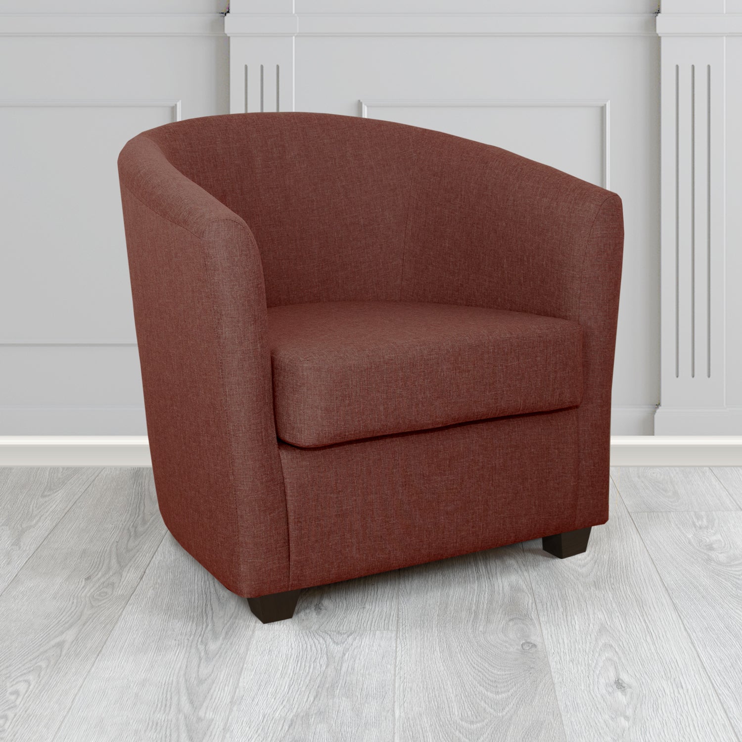 Cannes Tub Chair in Mark Alexander Heritage Crib 5 Linen Fabric