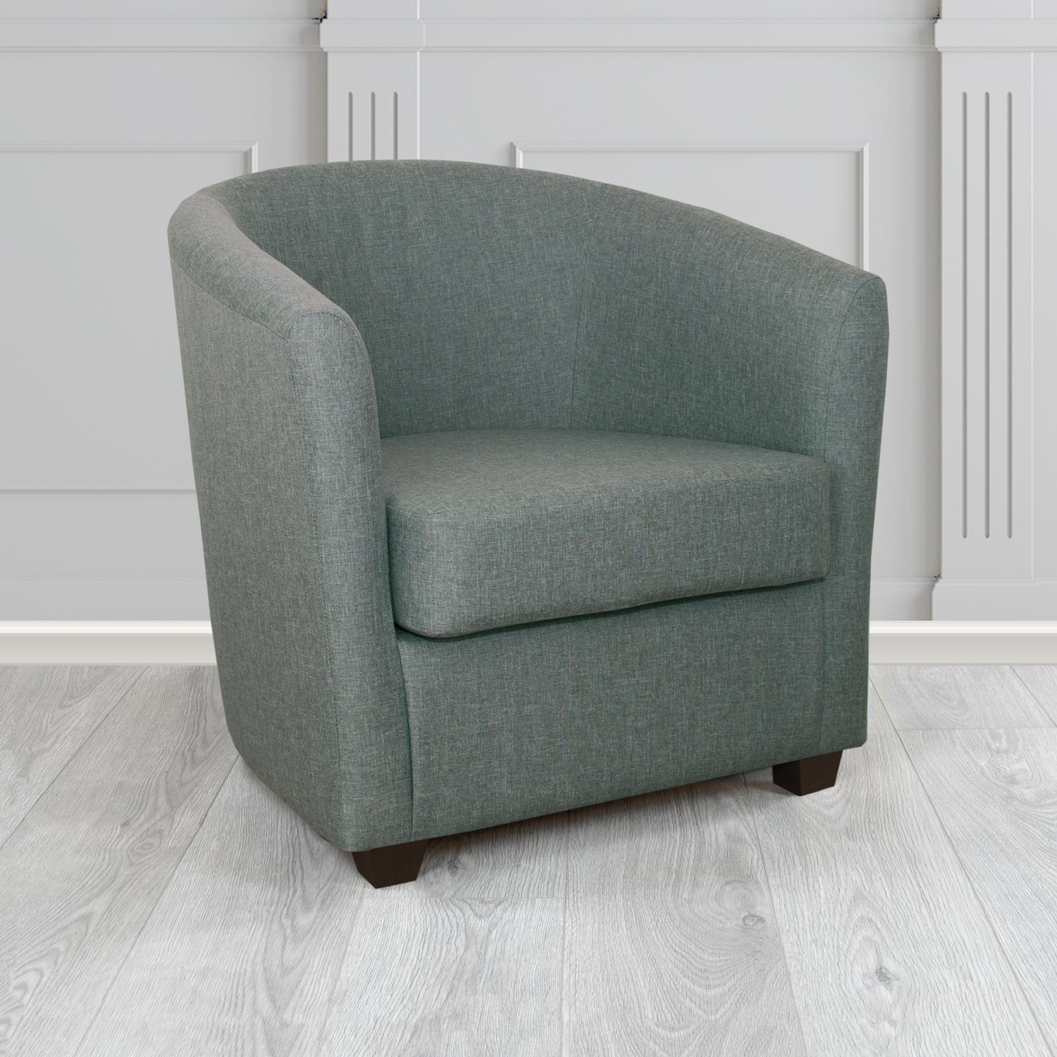 Cannes Tub Chair in Mark Alexander Heritage Crib 5 Linen Fabric