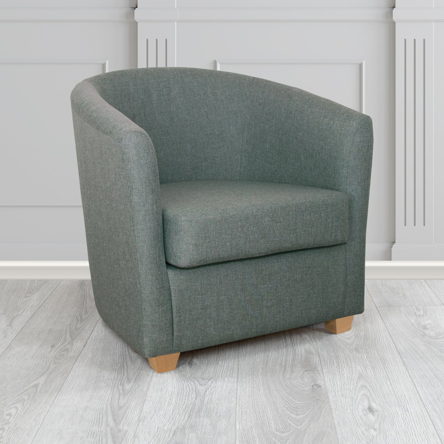 Cannes Tub Chair in Mark Alexander Heritage Crib 5 Linen Fabric