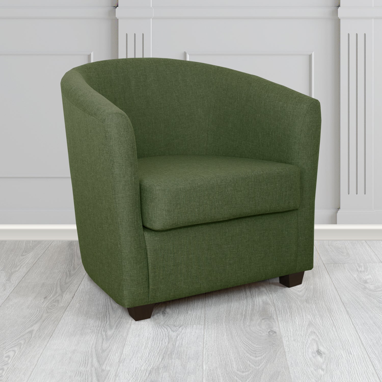 Cannes Tub Chair in Mark Alexander Heritage Crib 5 Linen Fabric