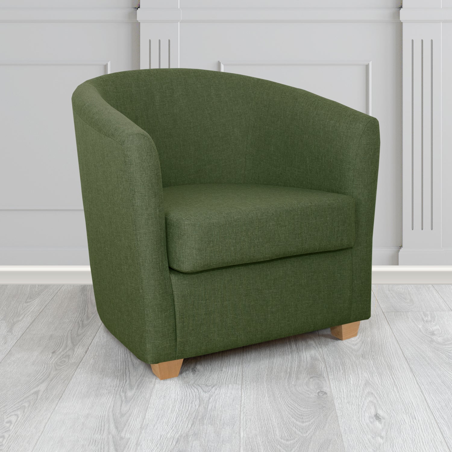 Cannes Tub Chair in Mark Alexander Heritage Crib 5 Linen Fabric