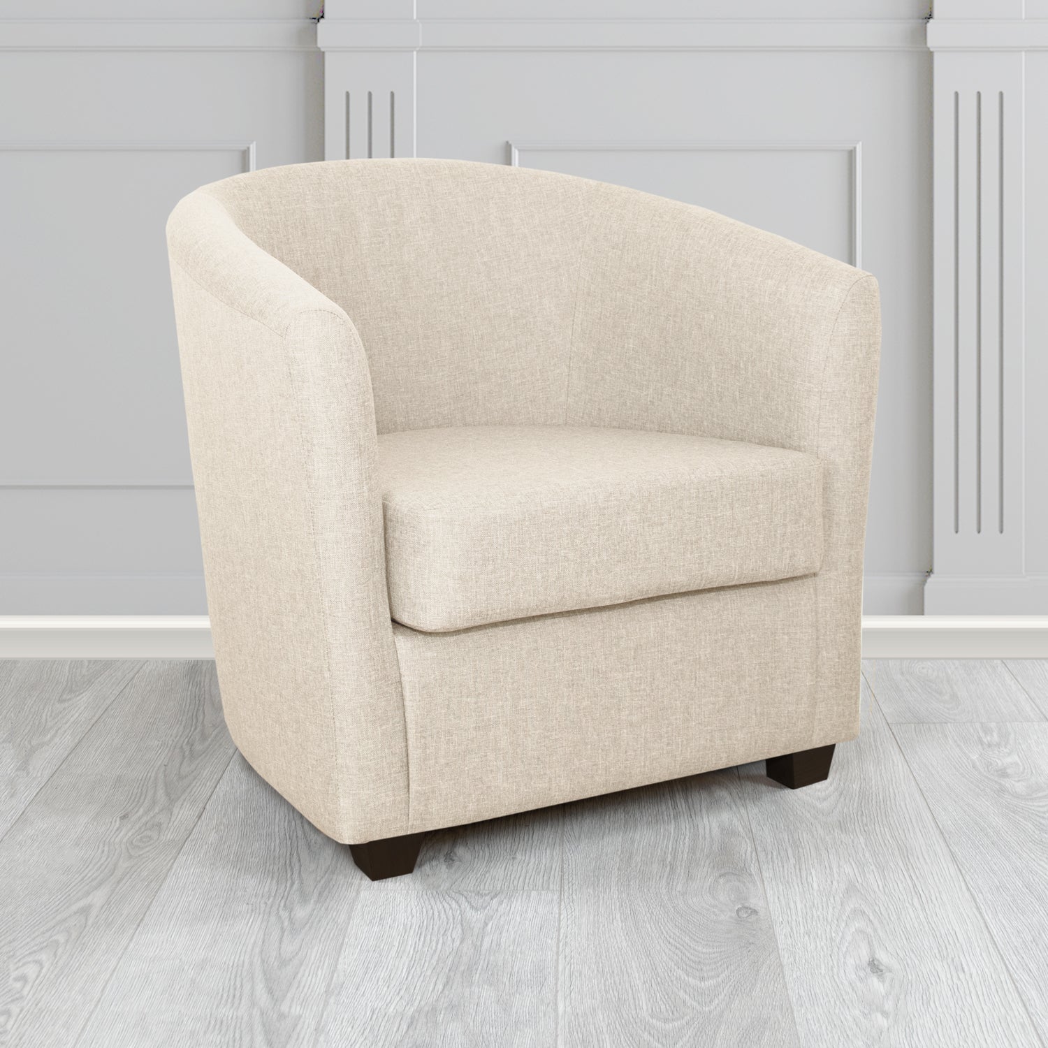 Cannes Tub Chair in Mark Alexander Heritage Crib 5 Linen Fabric