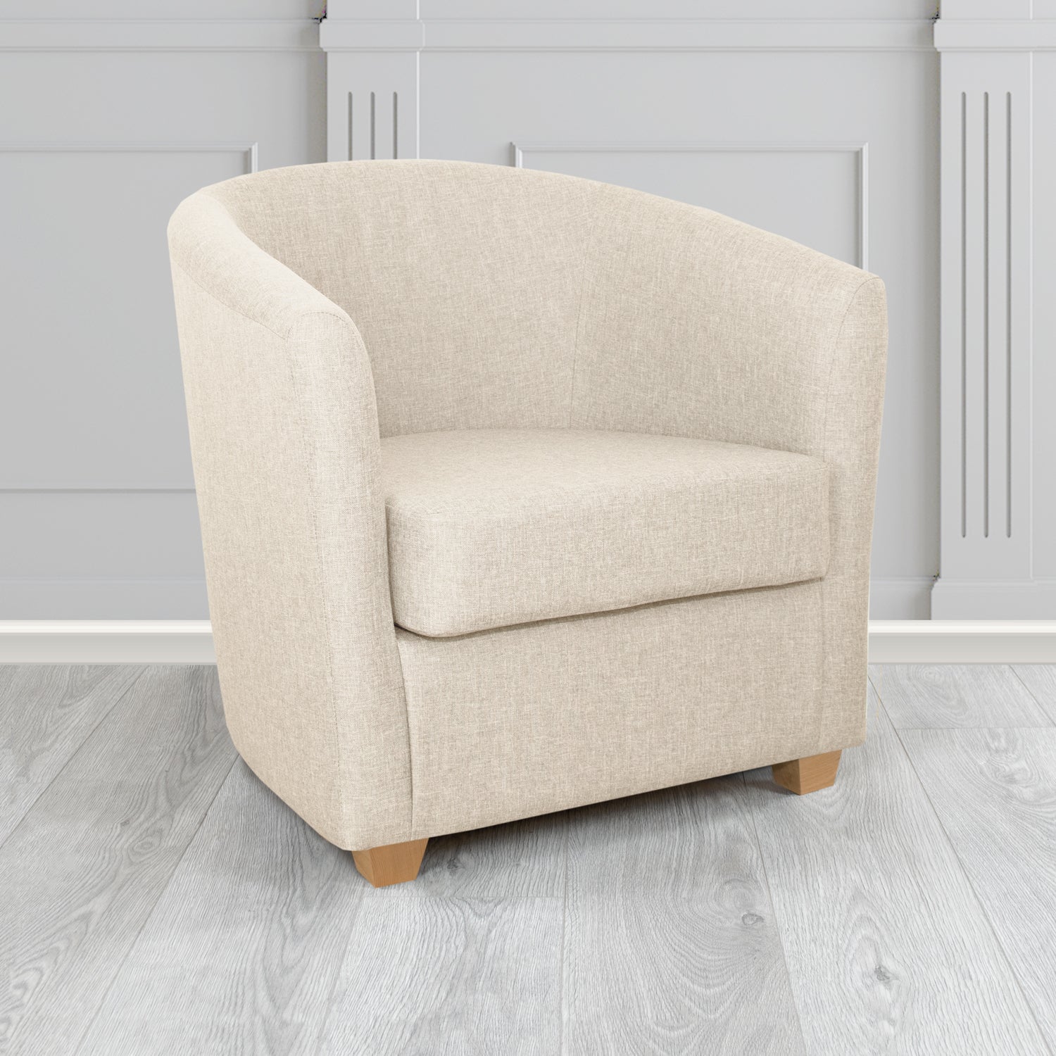 Cannes Tub Chair in Mark Alexander Heritage Crib 5 Linen Fabric