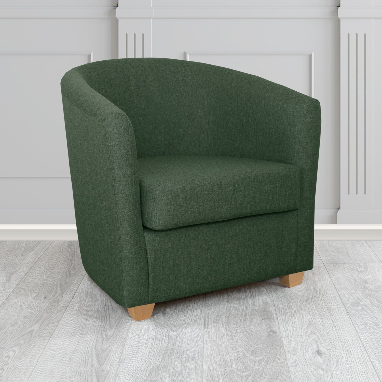 Cannes Tub Chair in Mark Alexander Heritage Crib 5 Linen Fabric