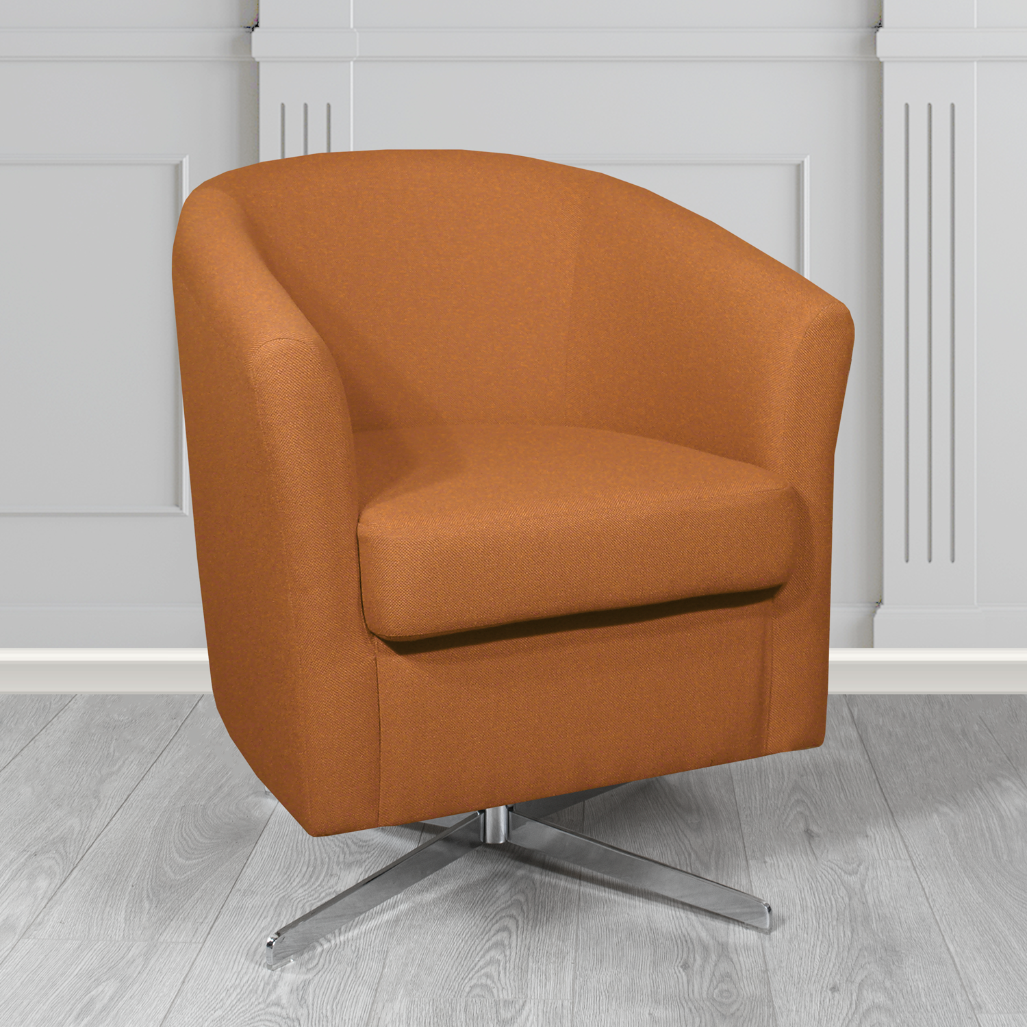 Cannes Swivel Tub Chair in Mainline Plus Crib 5 Fabric