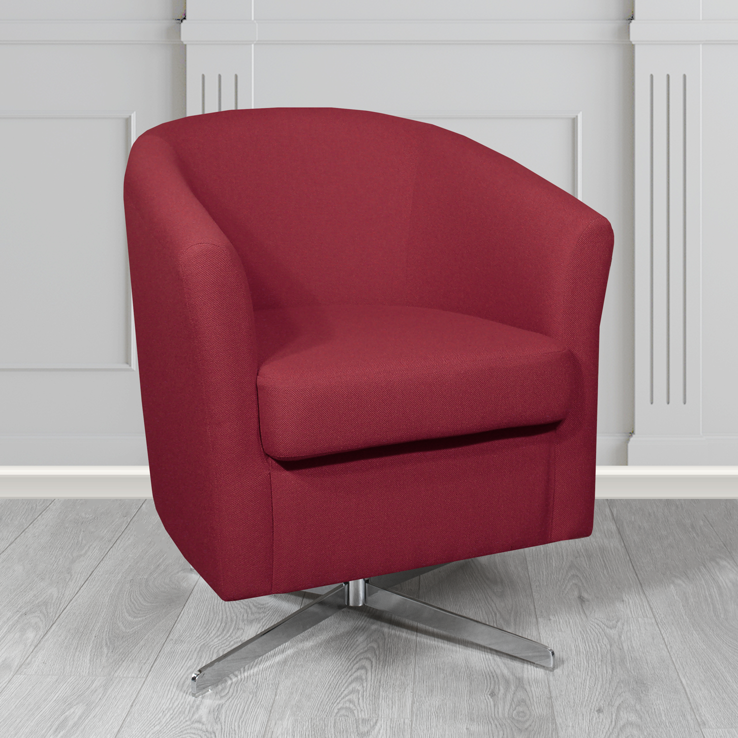 Cannes Swivel Tub Chair in Mainline Plus Crib 5 Fabric