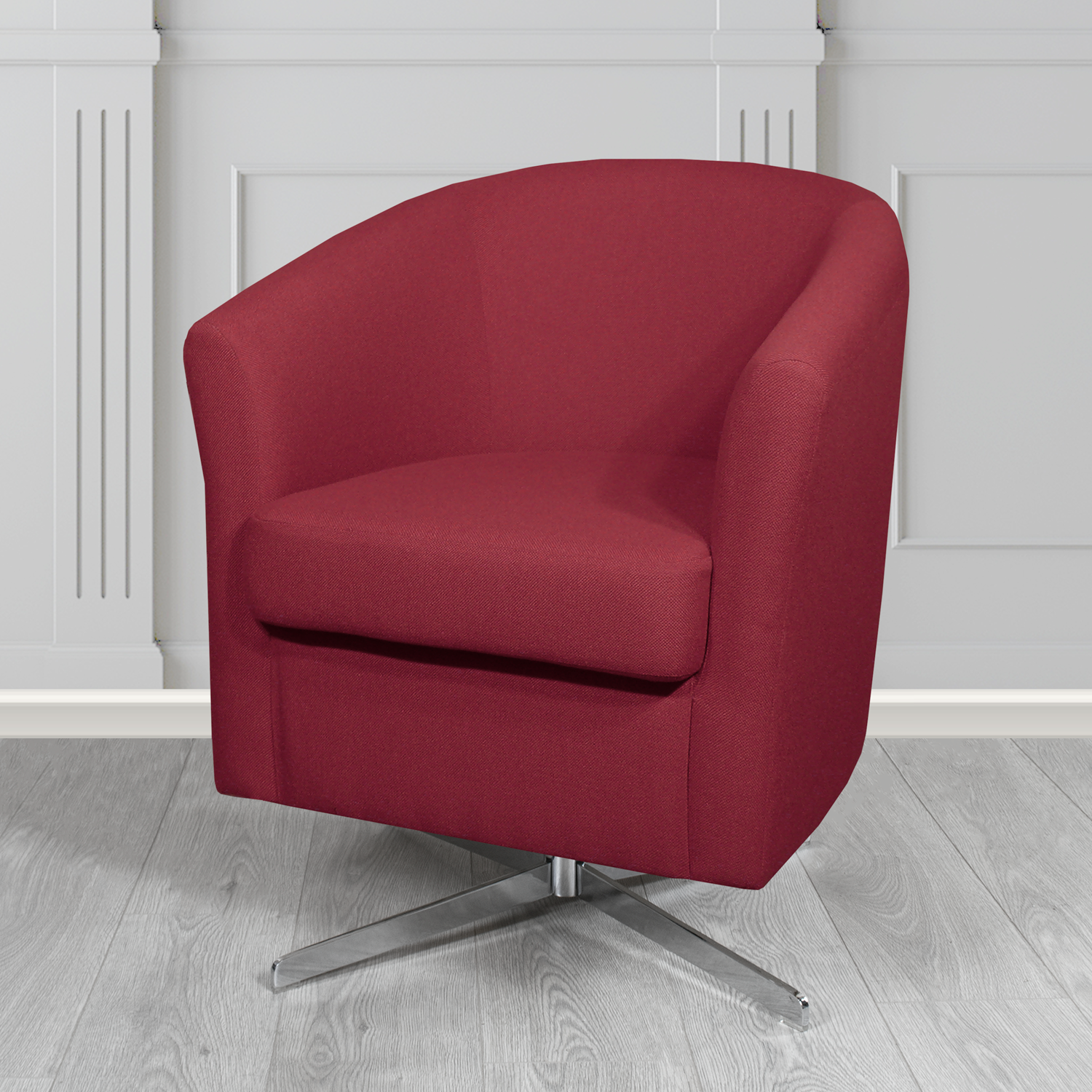 Cannes Swivel Tub Chair in Mainline Plus Crib 5 Fabric