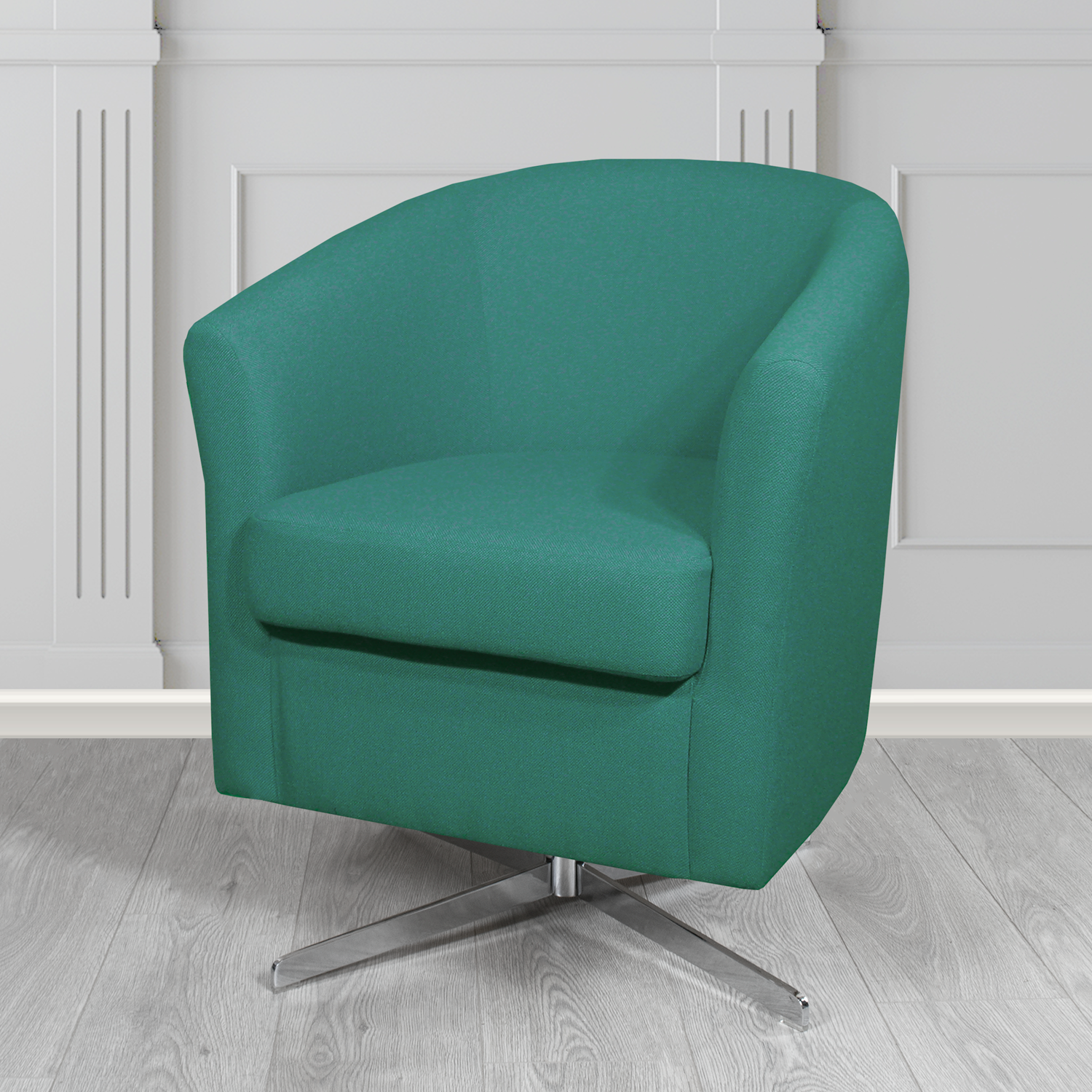 Cannes Swivel Tub Chair in Mainline Plus Crib 5 Fabric